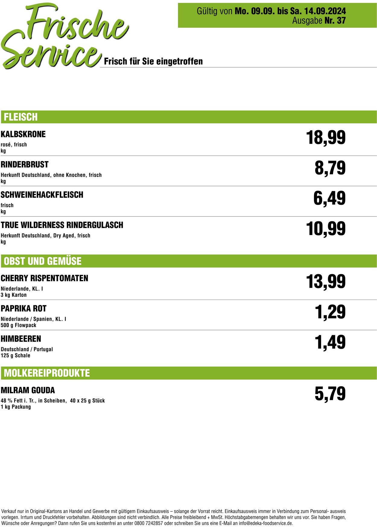 Prospekt Handelshof 09.09.2024 - 14.09.2024