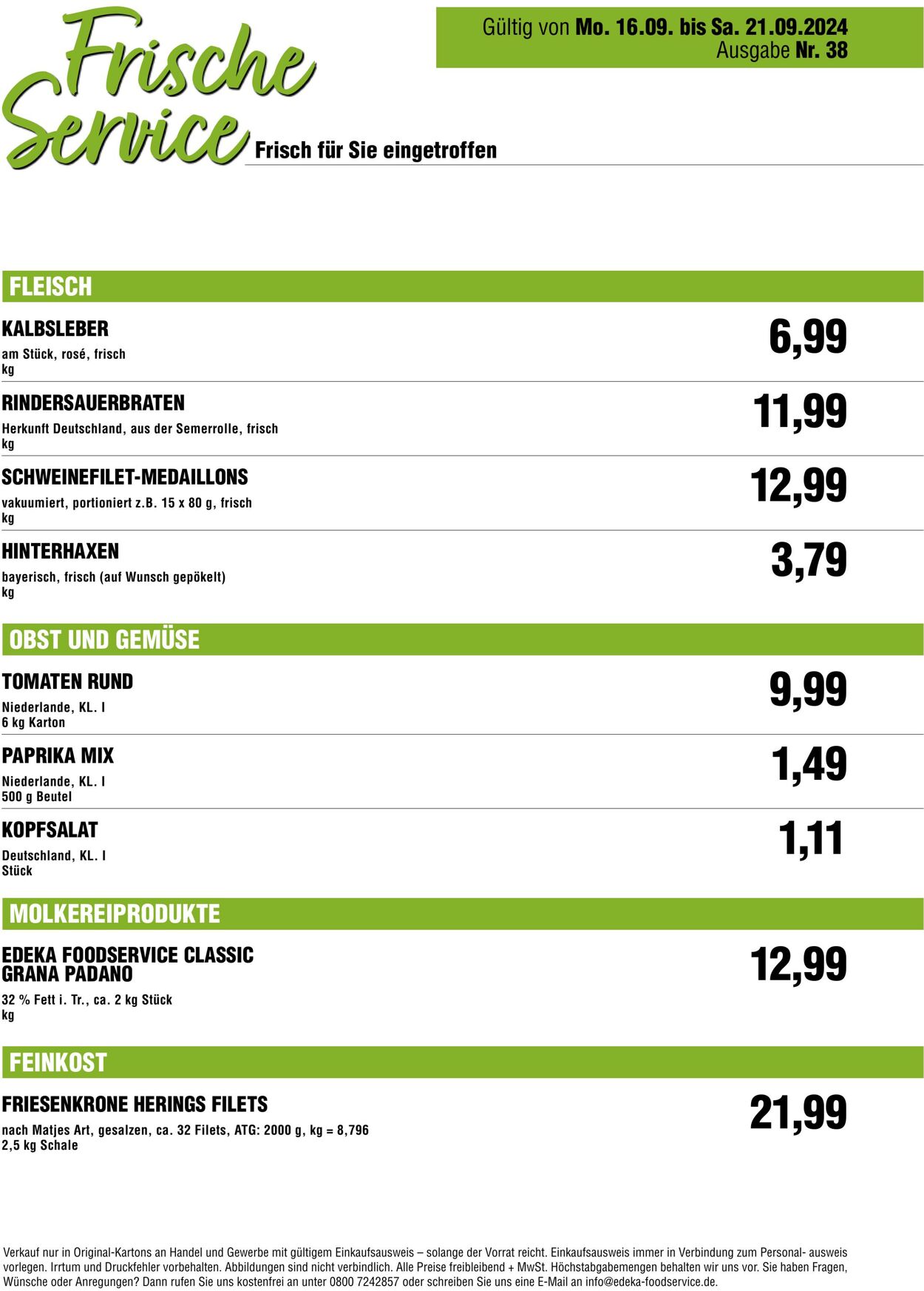 Prospekt Handelshof 16.09.2024 - 21.09.2024