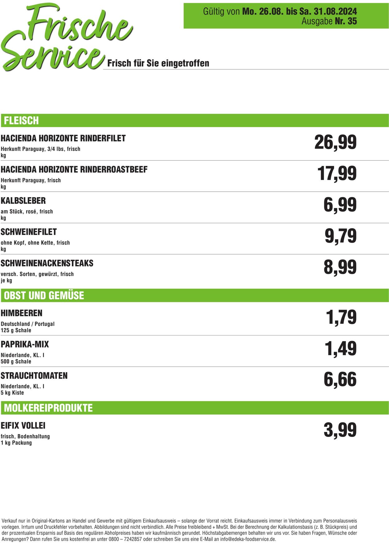 Prospekt Handelshof 26.08.2024 - 31.08.2024