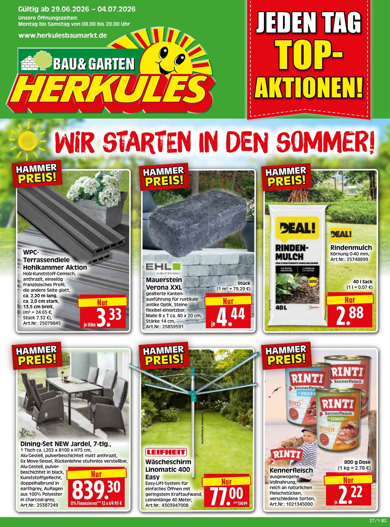 Prospekt Herkules 22.06.2026 - 27.06.2026