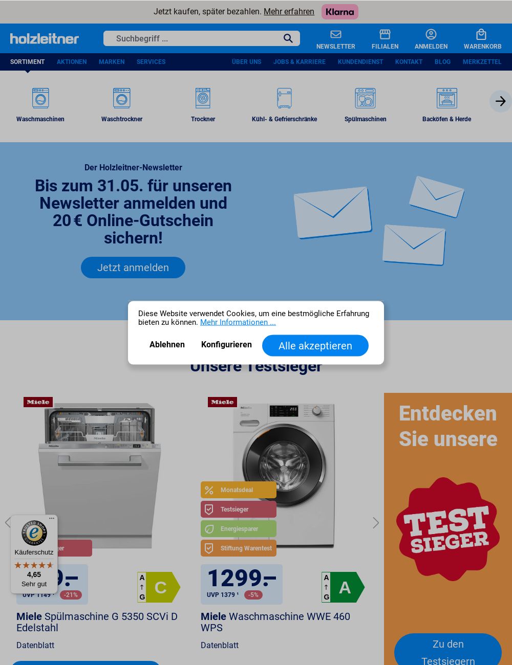 Prospekt Holzleitner Elektrogeräte 26.05.2025 - 01.06.2025