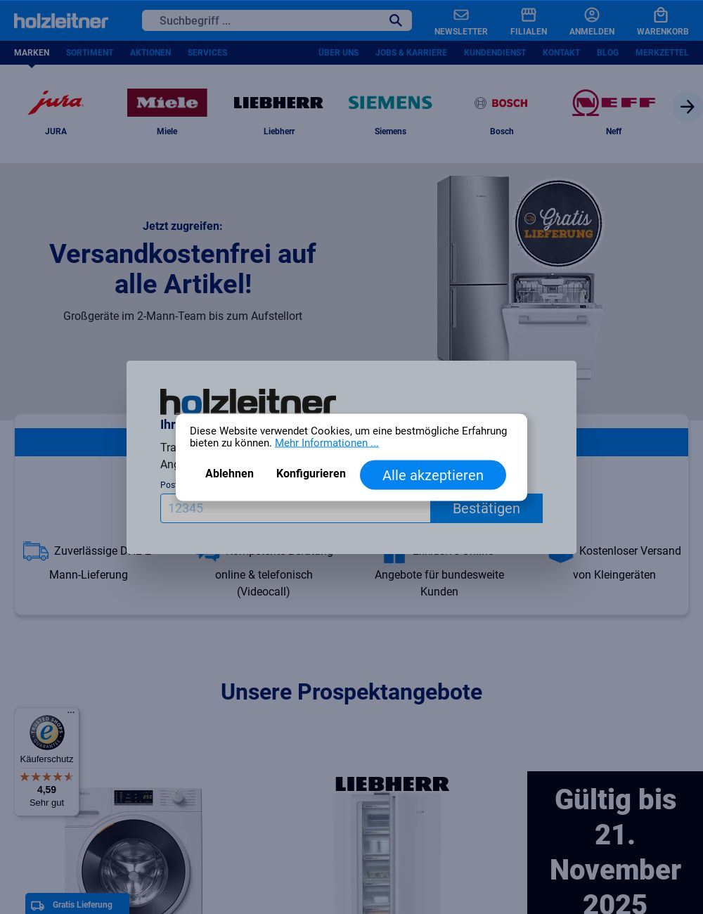 Prospekt Holzleitner Elektrogeräte 03.11.2025 - 09.11.2025