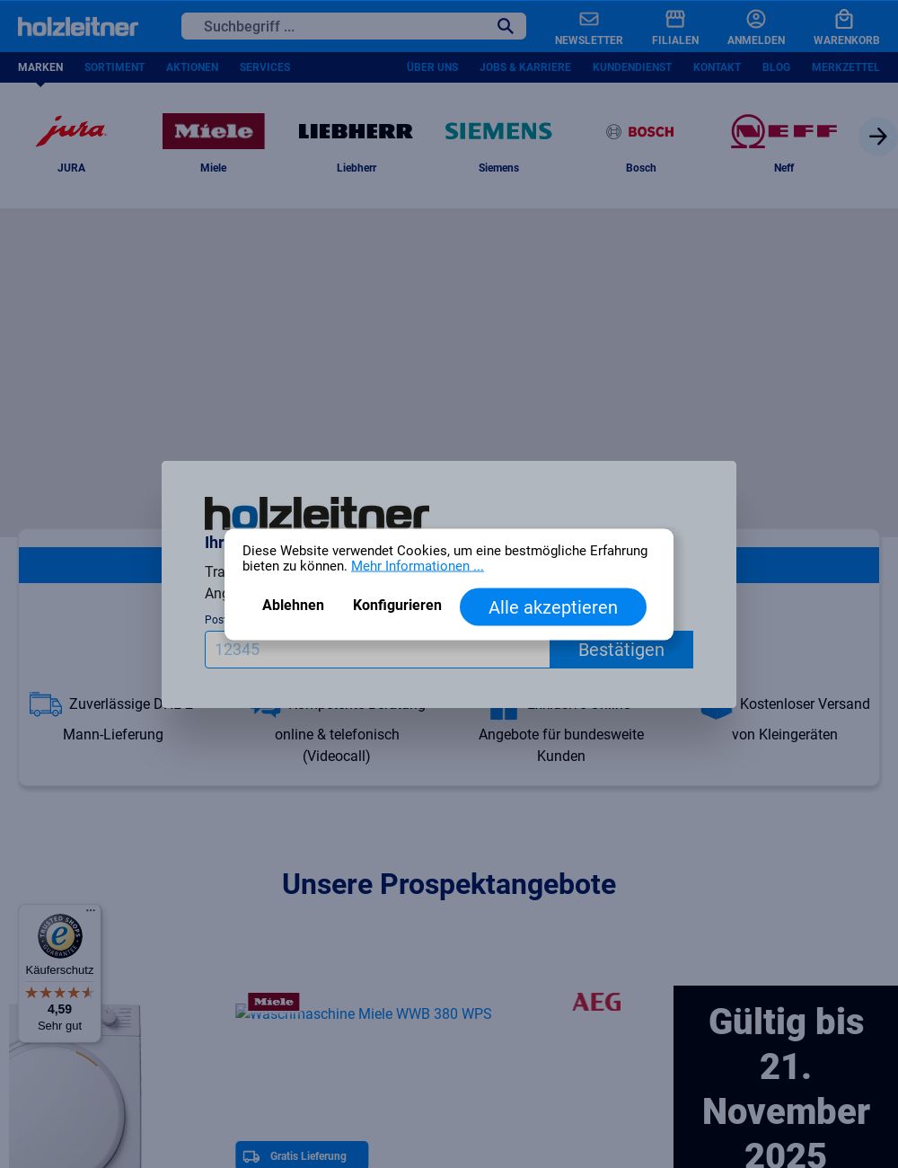 Prospekt Holzleitner Elektrogeräte 10.11.2025 - 16.11.2025