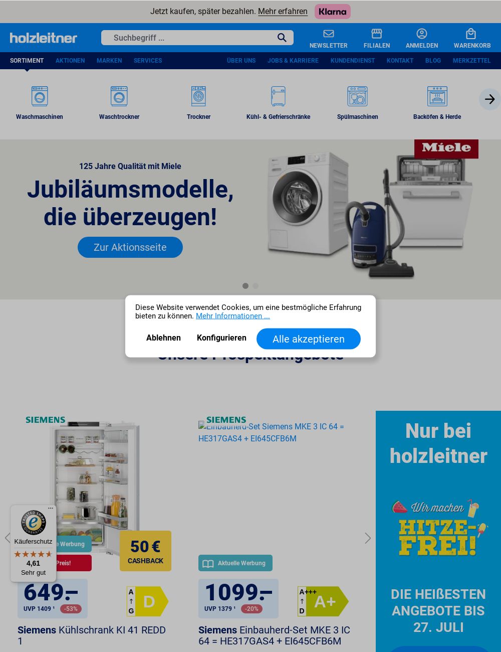 Prospekt Holzleitner Elektrogeräte 14.07.2025 - 20.07.2025