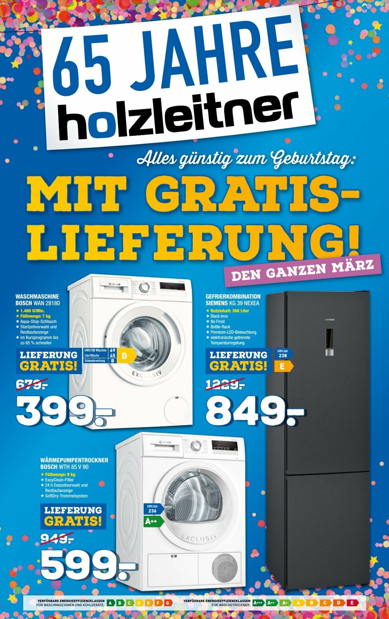 Prospekt Holzleitner Elektrogeräte 19.03.2022 - 31.03.2022