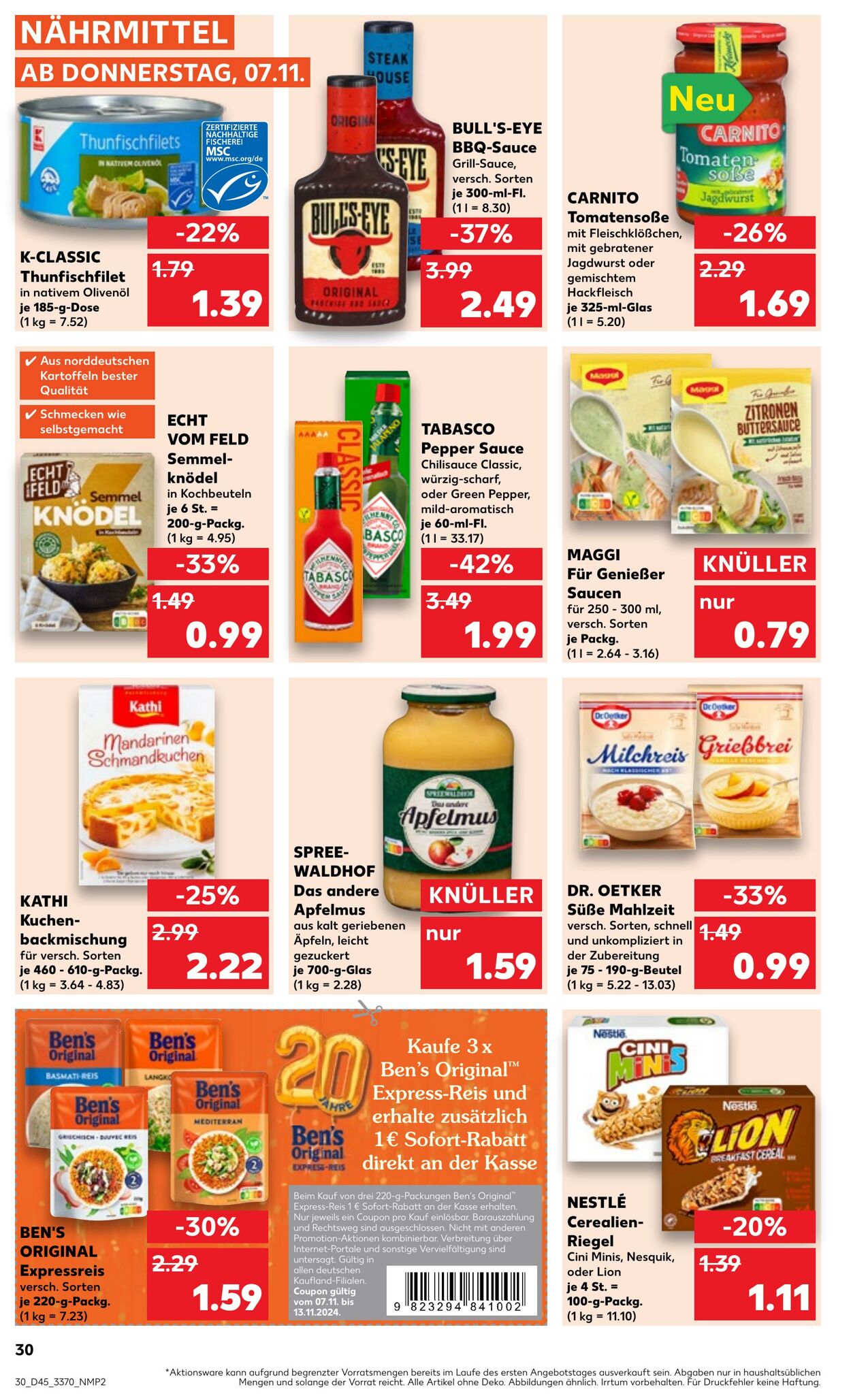 Prospekt Kaufland 07.11.2024 - 13.11.2024