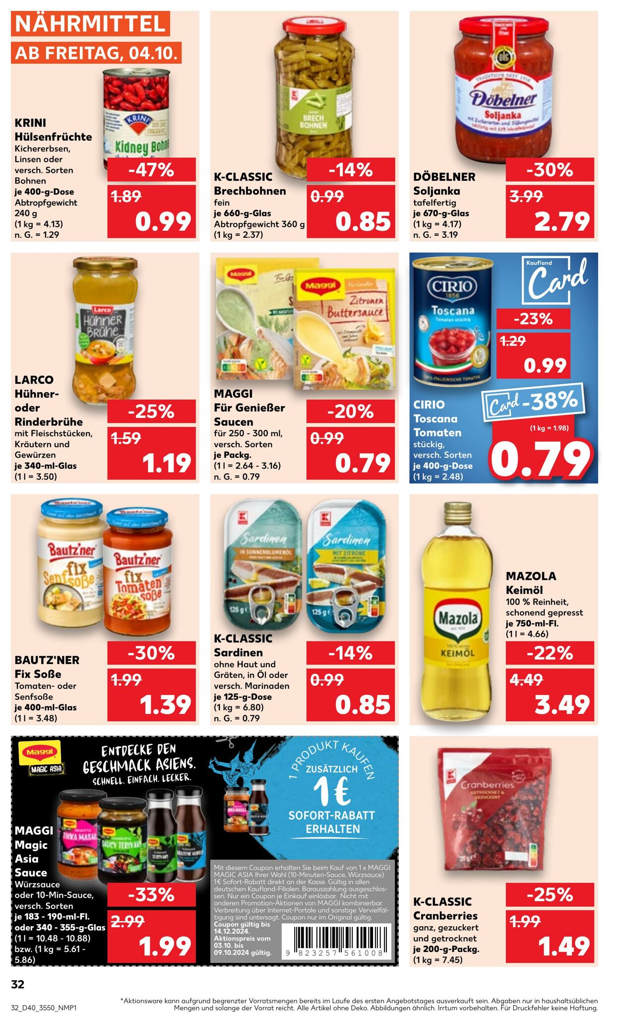 Prospekt Kaufland 04.10.2024 - 09.10.2024