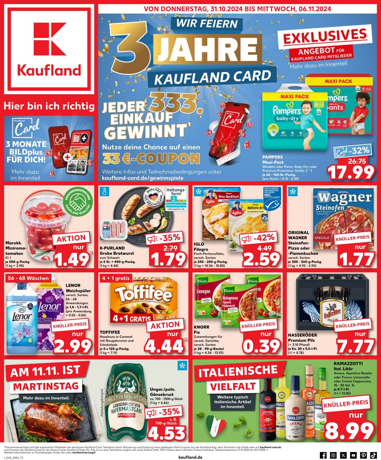 Prospekt Kaufland 31.10.2024 - 06.11.2024