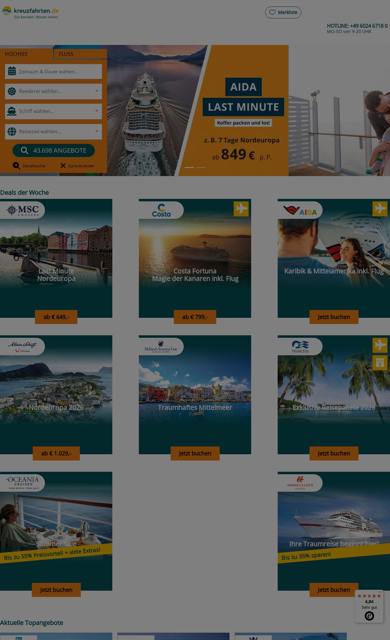 Prospekt Kreuzfahrten 01.07.2025 - 16.07.2025