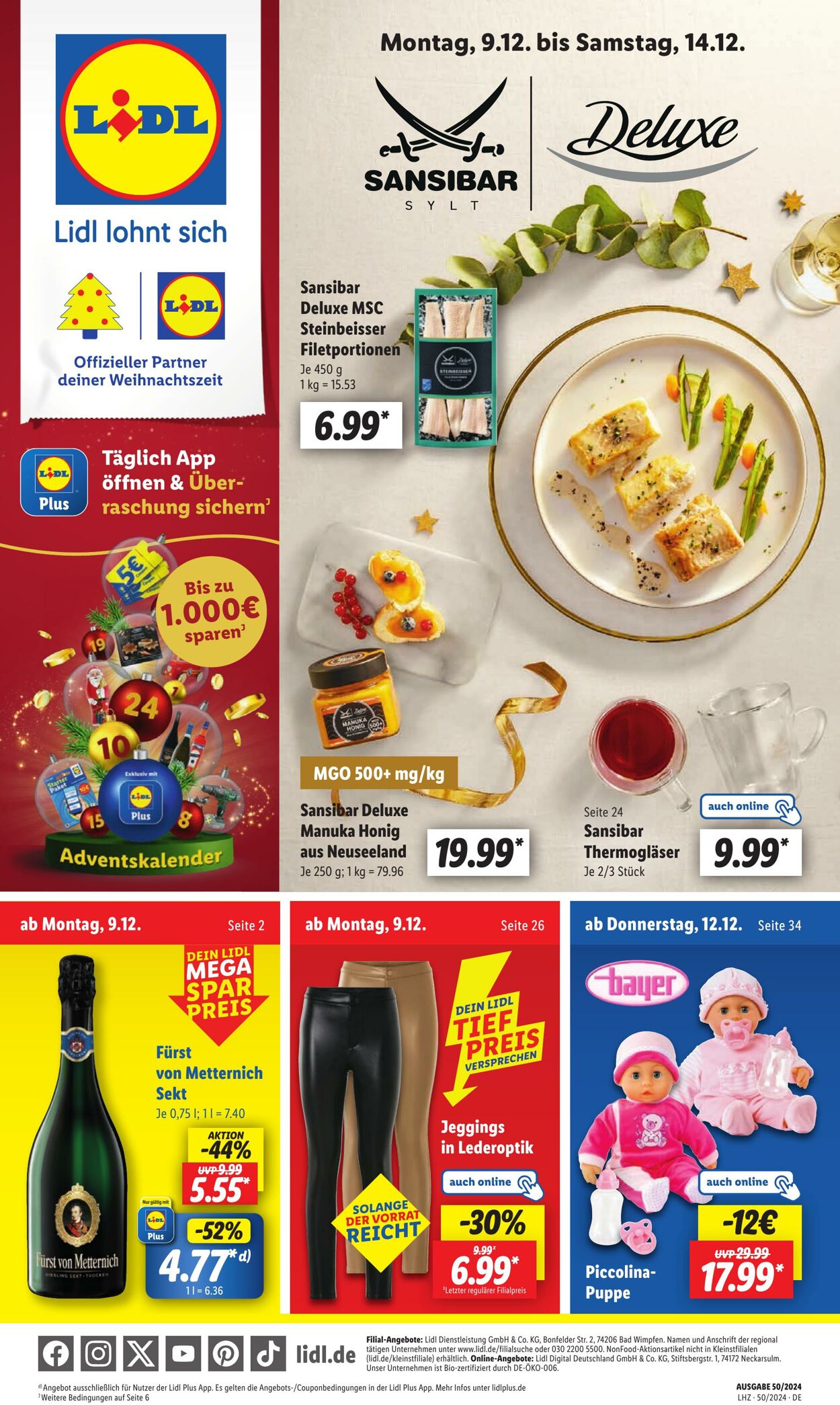 Prospekt Lidl 09.12.2024 - 14.12.2024