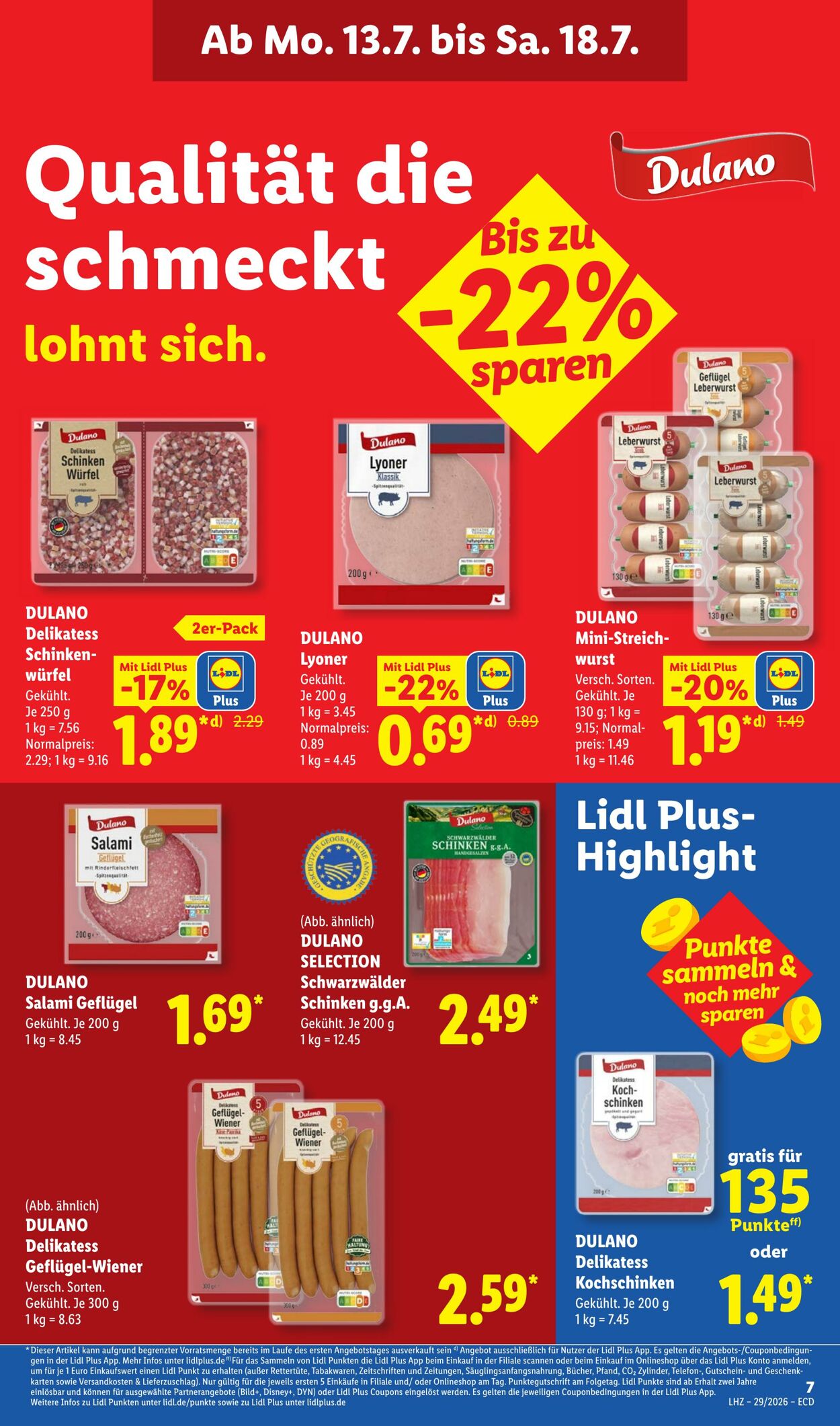 Prospekt Lidl 13.07.2026 - 18.07.2026