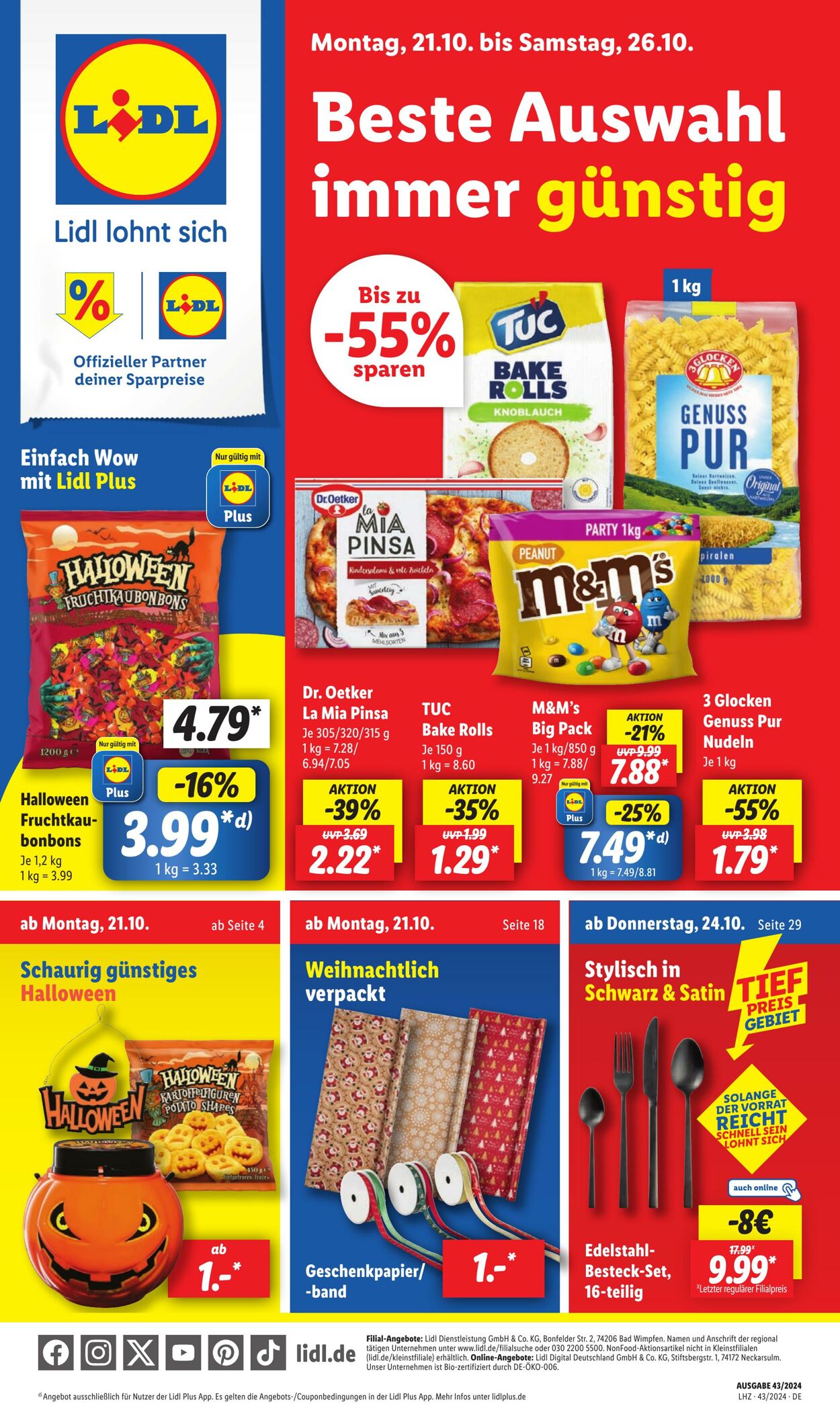 Prospekt Lidl 21.10.2024 - 26.10.2024