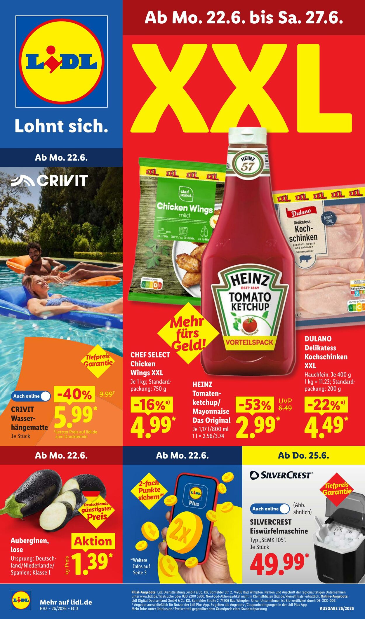 Prospekt Lidl - Aktionsprospekt 22 Jun, 2026 - 27 Jun, 2026