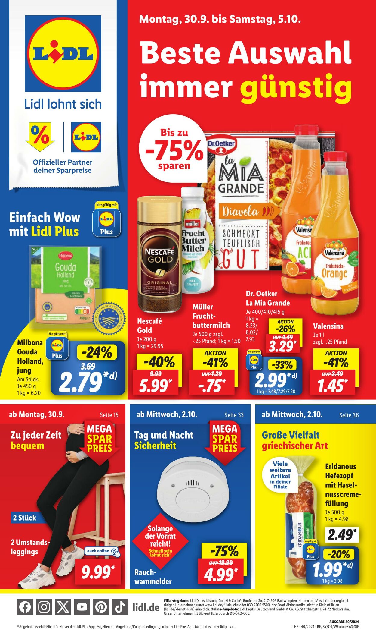 Prospekt Lidl 30.09.2024 - 05.10.2024