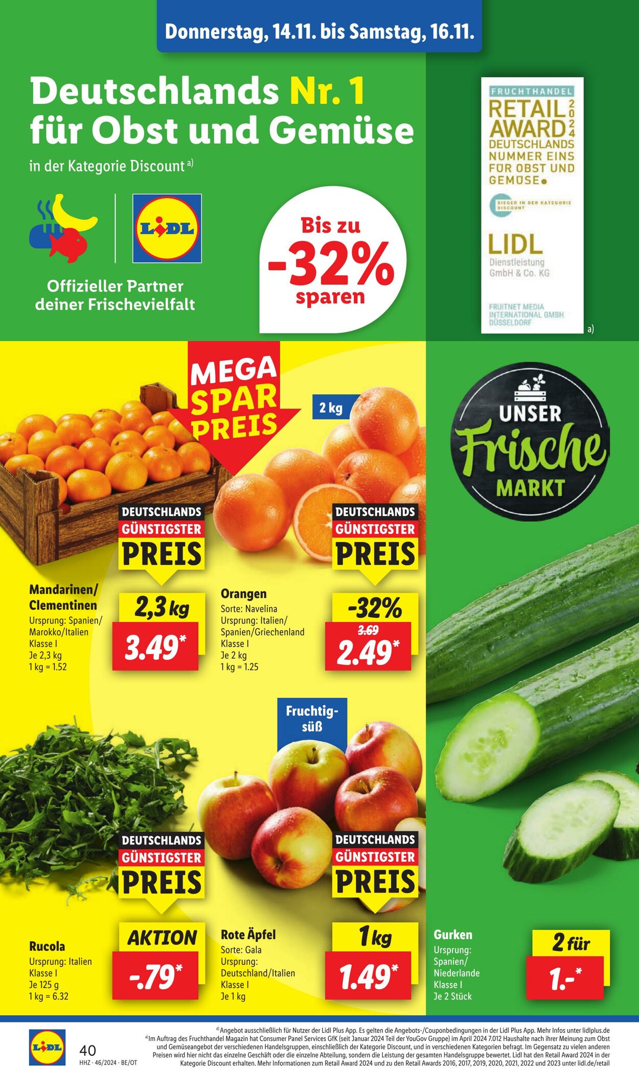 Prospekt Lidl 11.11.2024 - 16.11.2024