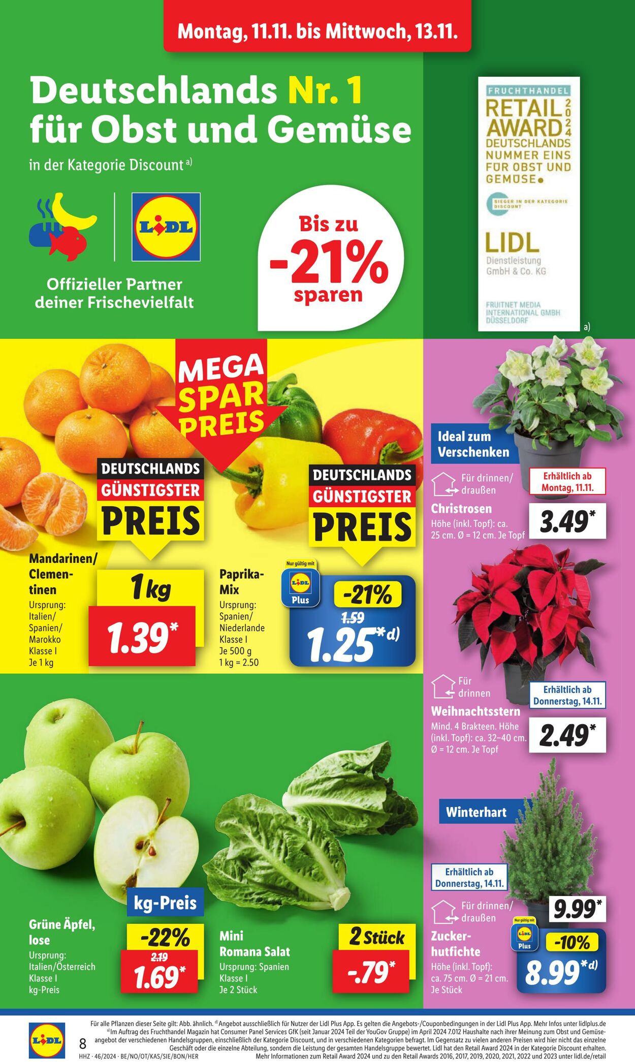 Prospekt Lidl 11.11.2024 - 16.11.2024