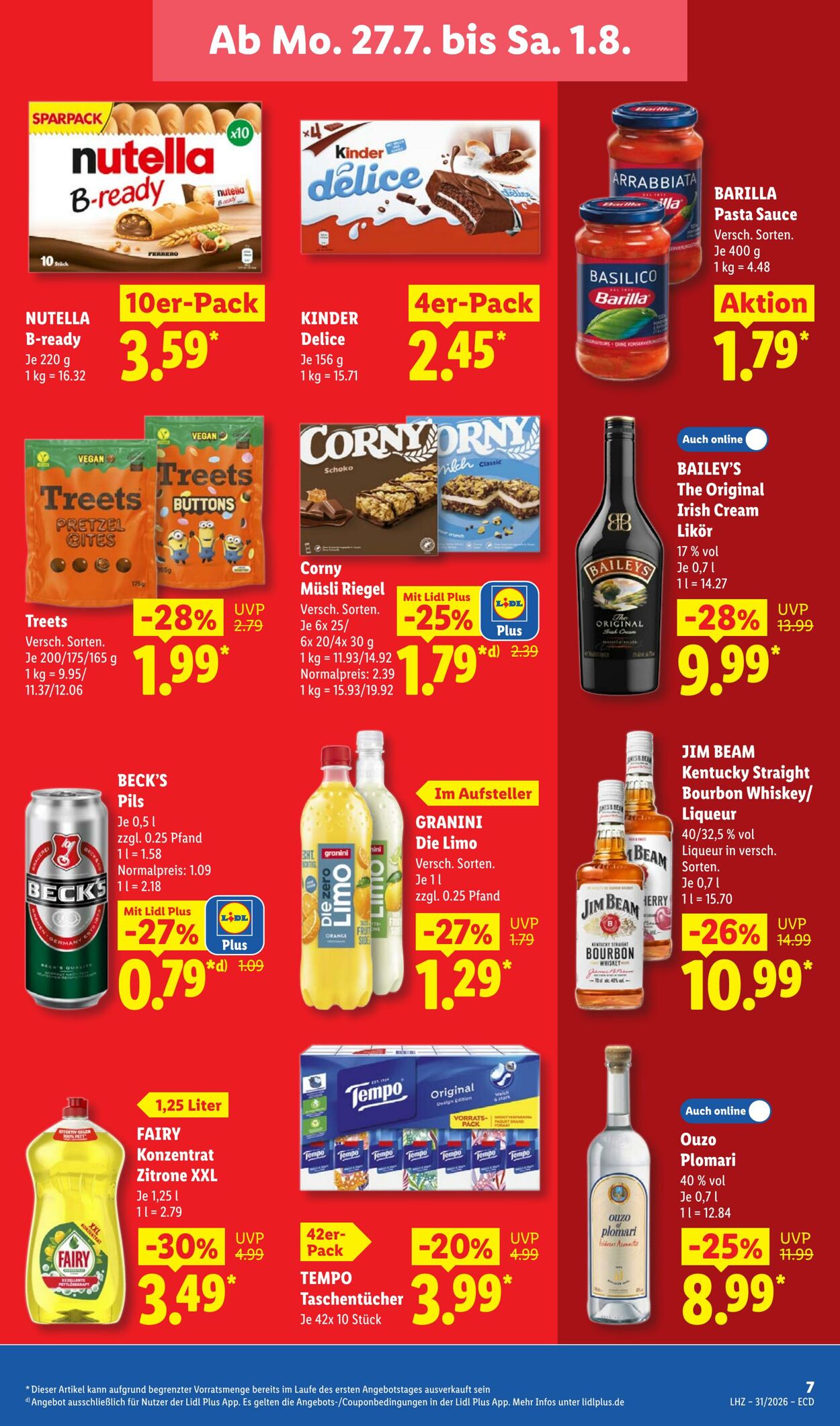 Prospekt Lidl 27.07.2026 - 01.08.2026