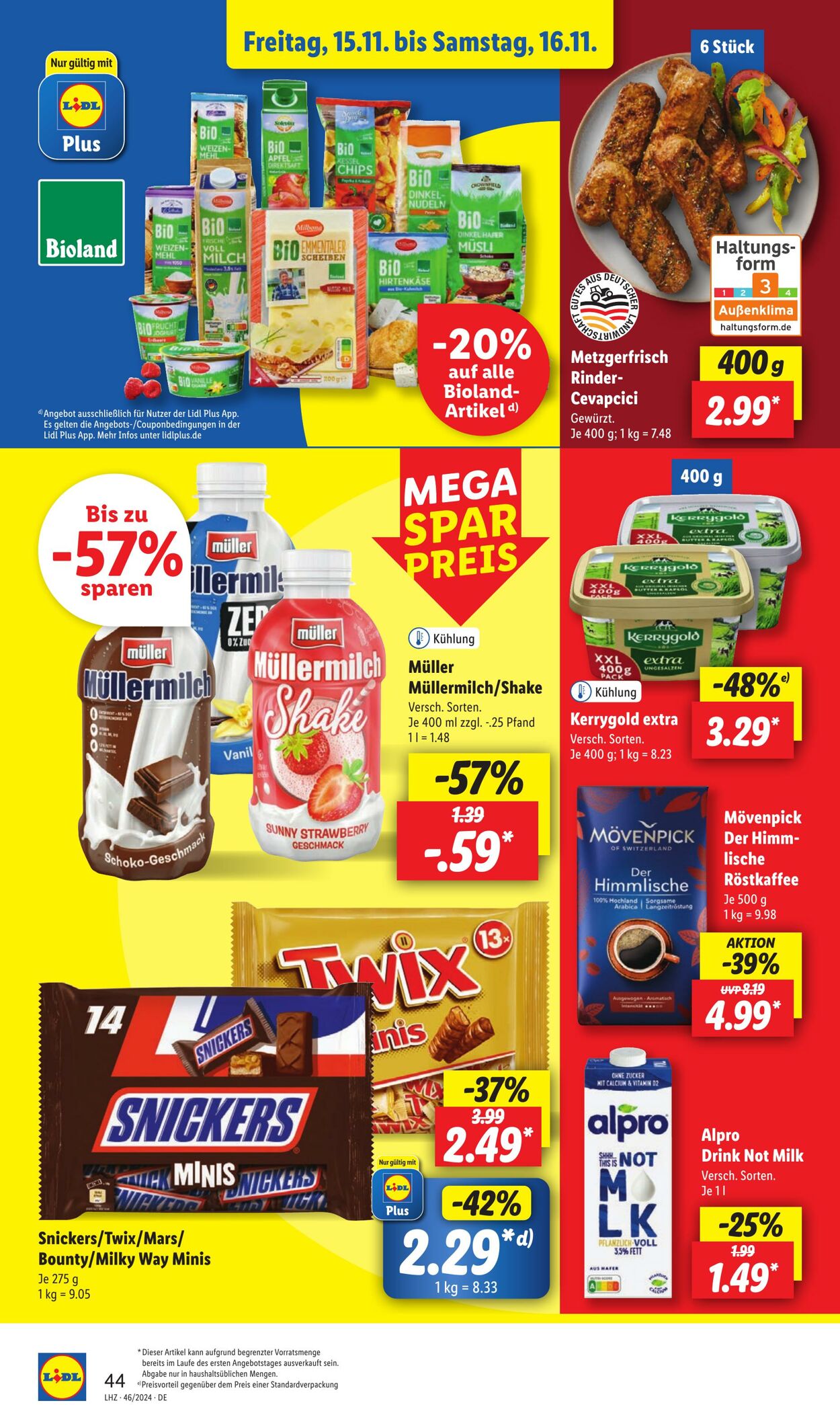 Prospekt Lidl 11.11.2024 - 16.11.2024