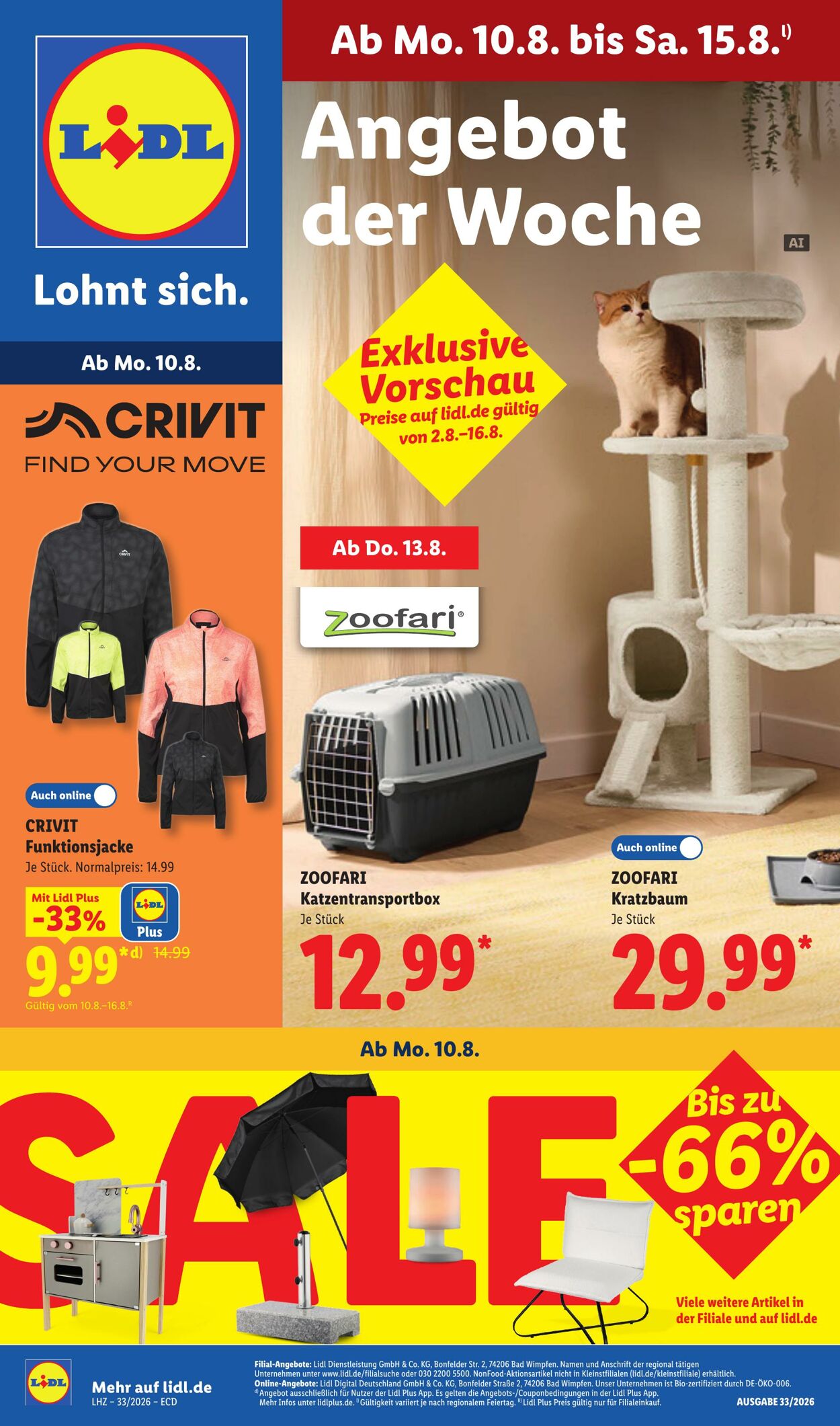 Prospekt Lidl 10.08.2026 - 15.08.2026