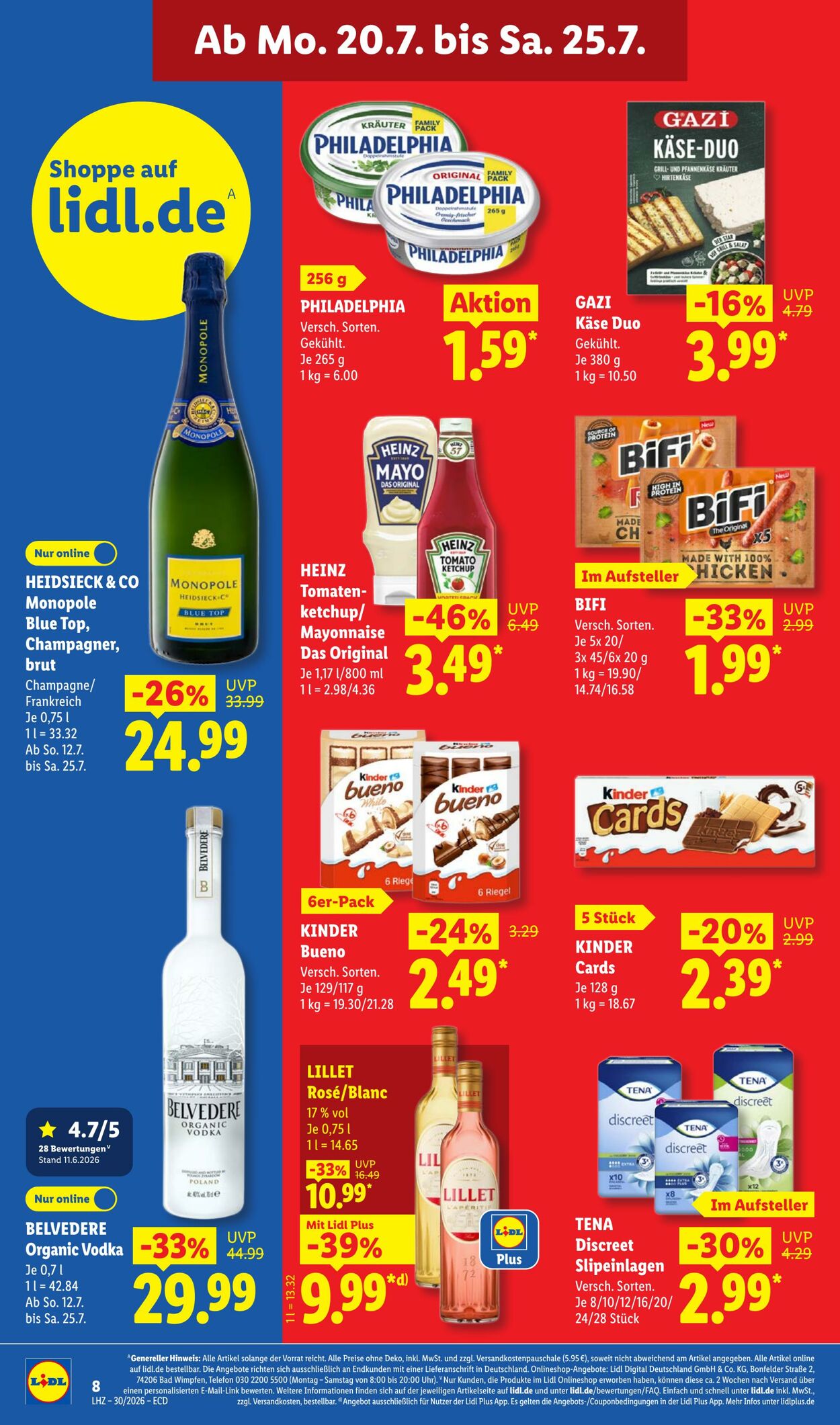 Prospekt Lidl 20.07.2026 - 25.07.2026