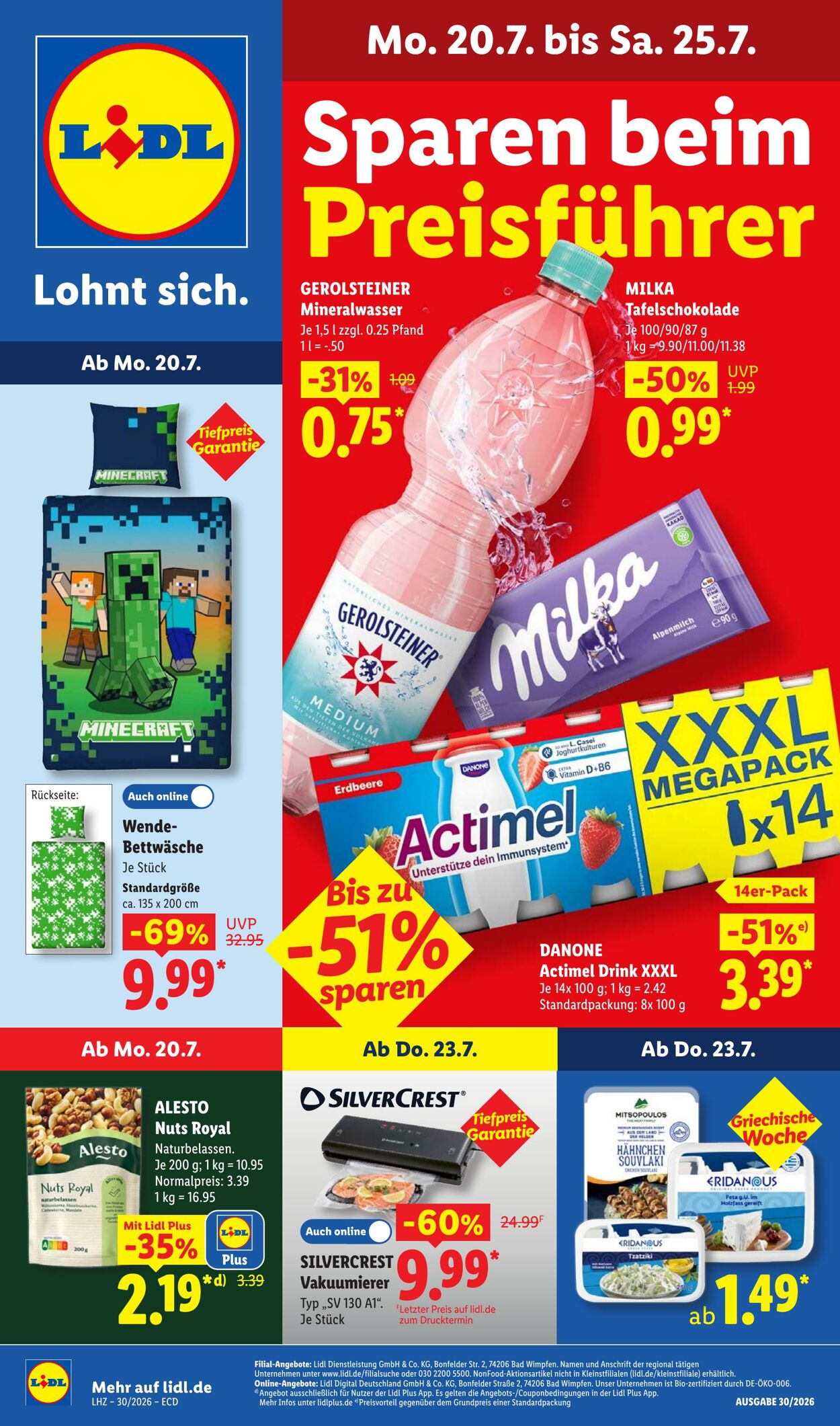 Prospekt Lidl 20.07.2026 - 25.07.2026