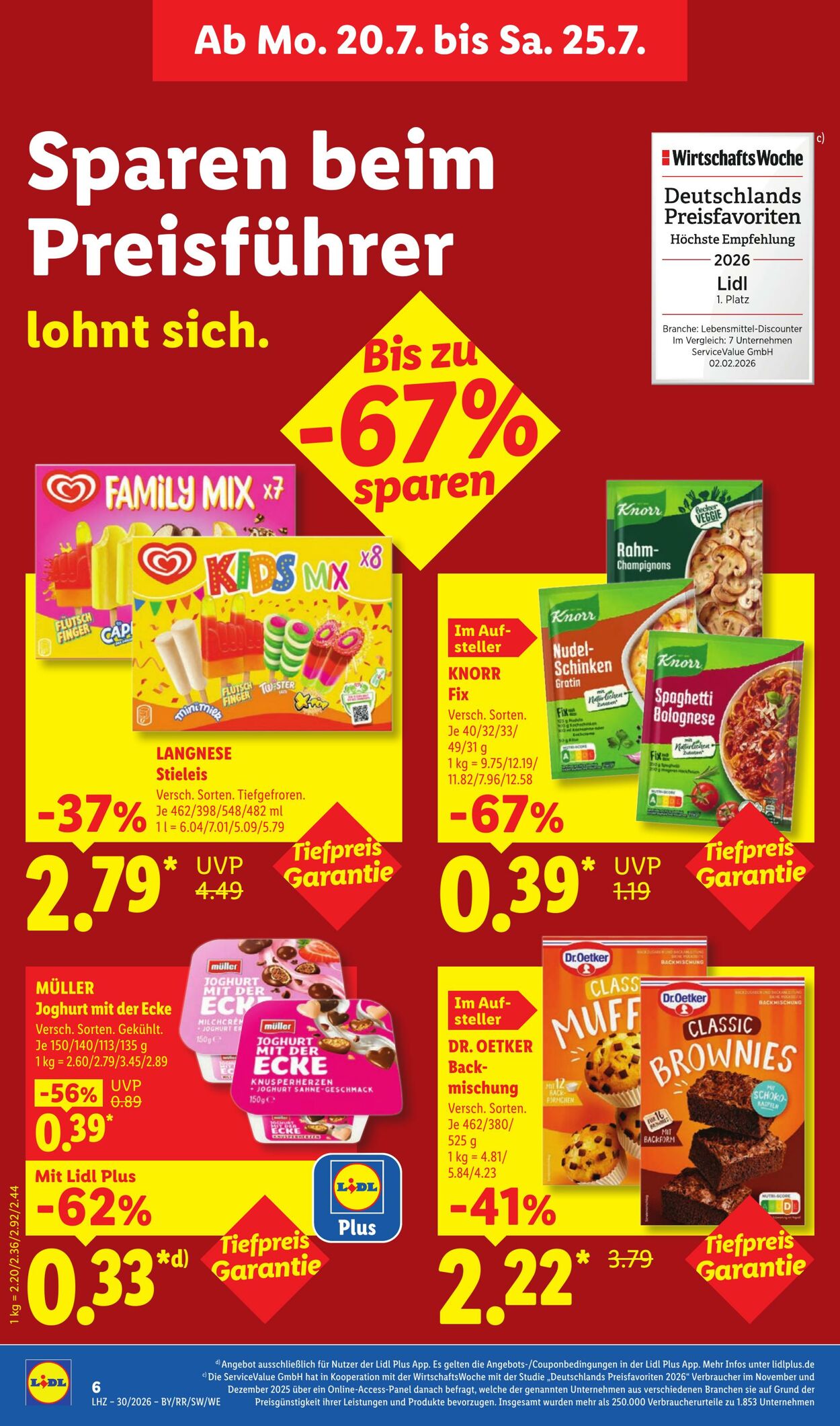 Prospekt Lidl 20.07.2026 - 25.07.2026