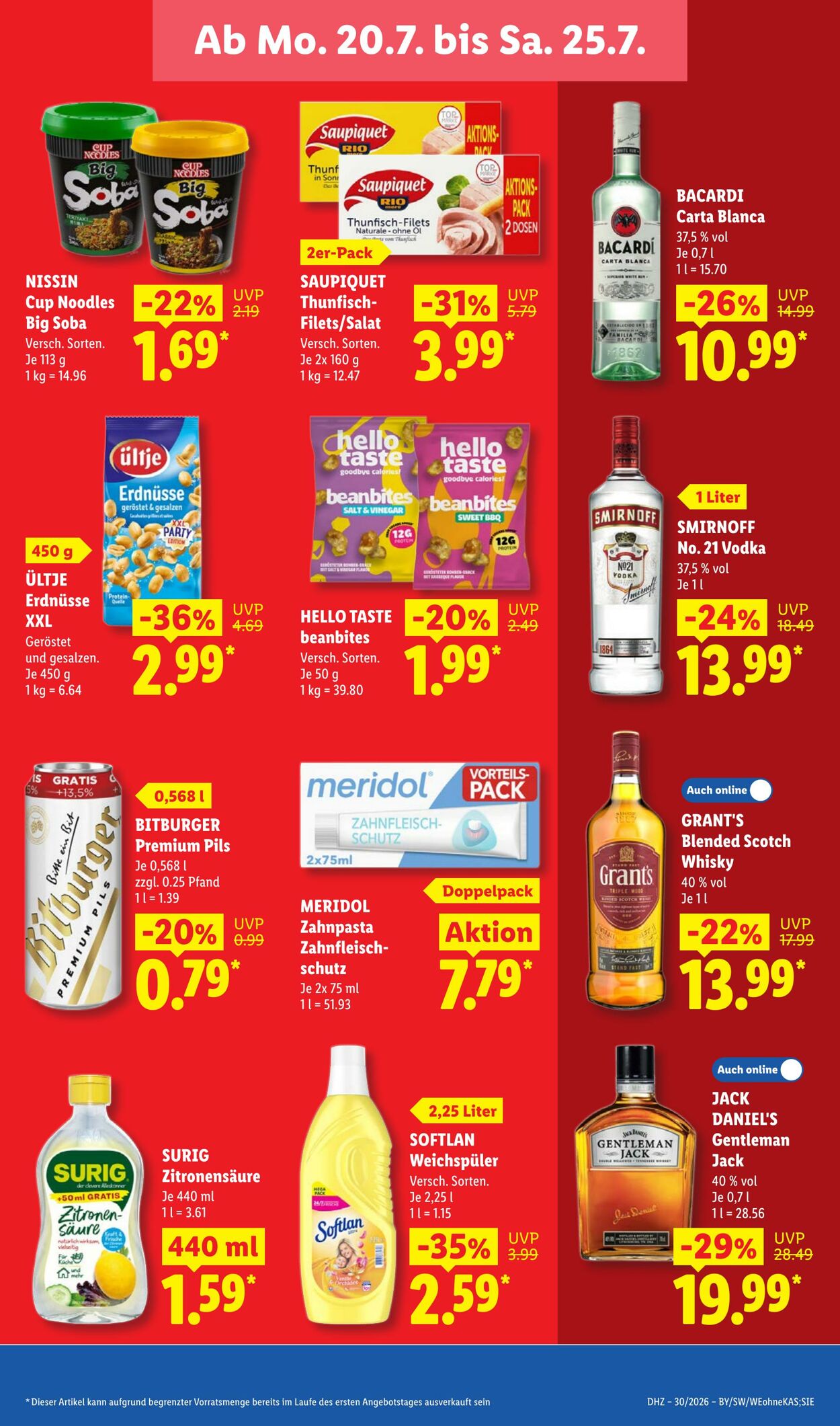 Prospekt Lidl 20.07.2026 - 25.07.2026