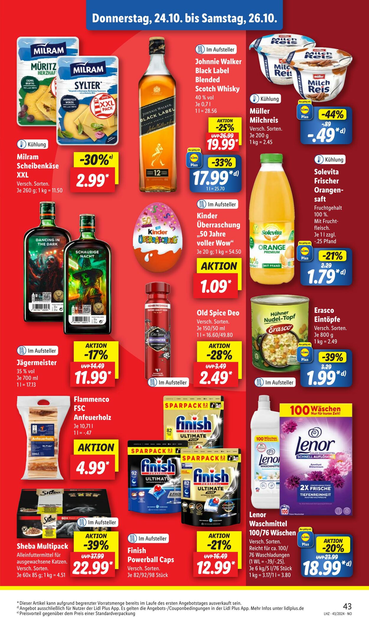 Prospekt Lidl 21.10.2024 - 26.10.2024