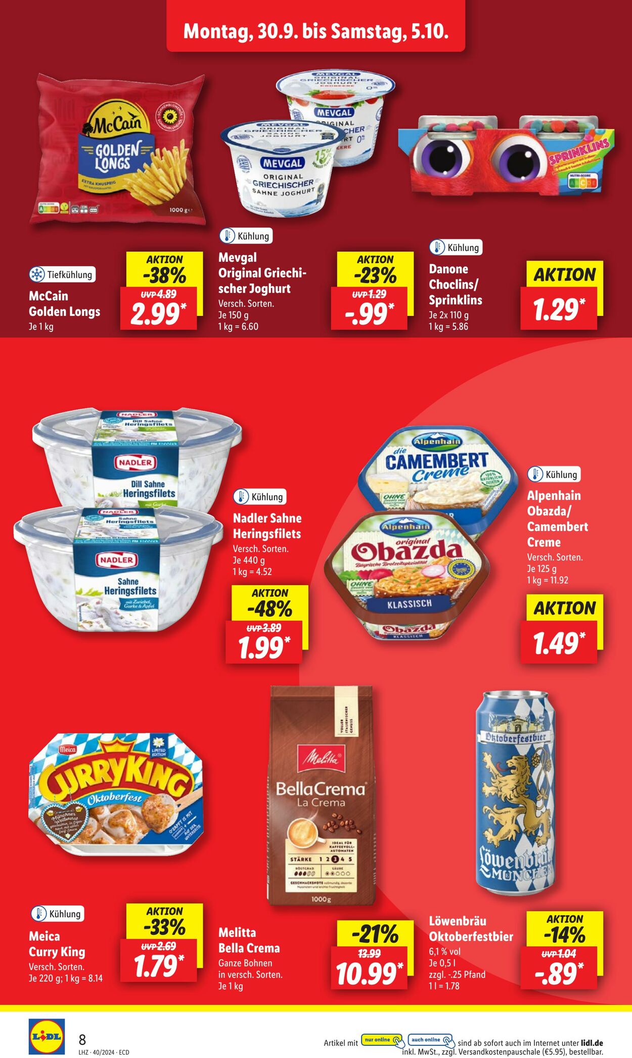 Prospekt Lidl 30.09.2024 - 05.10.2024