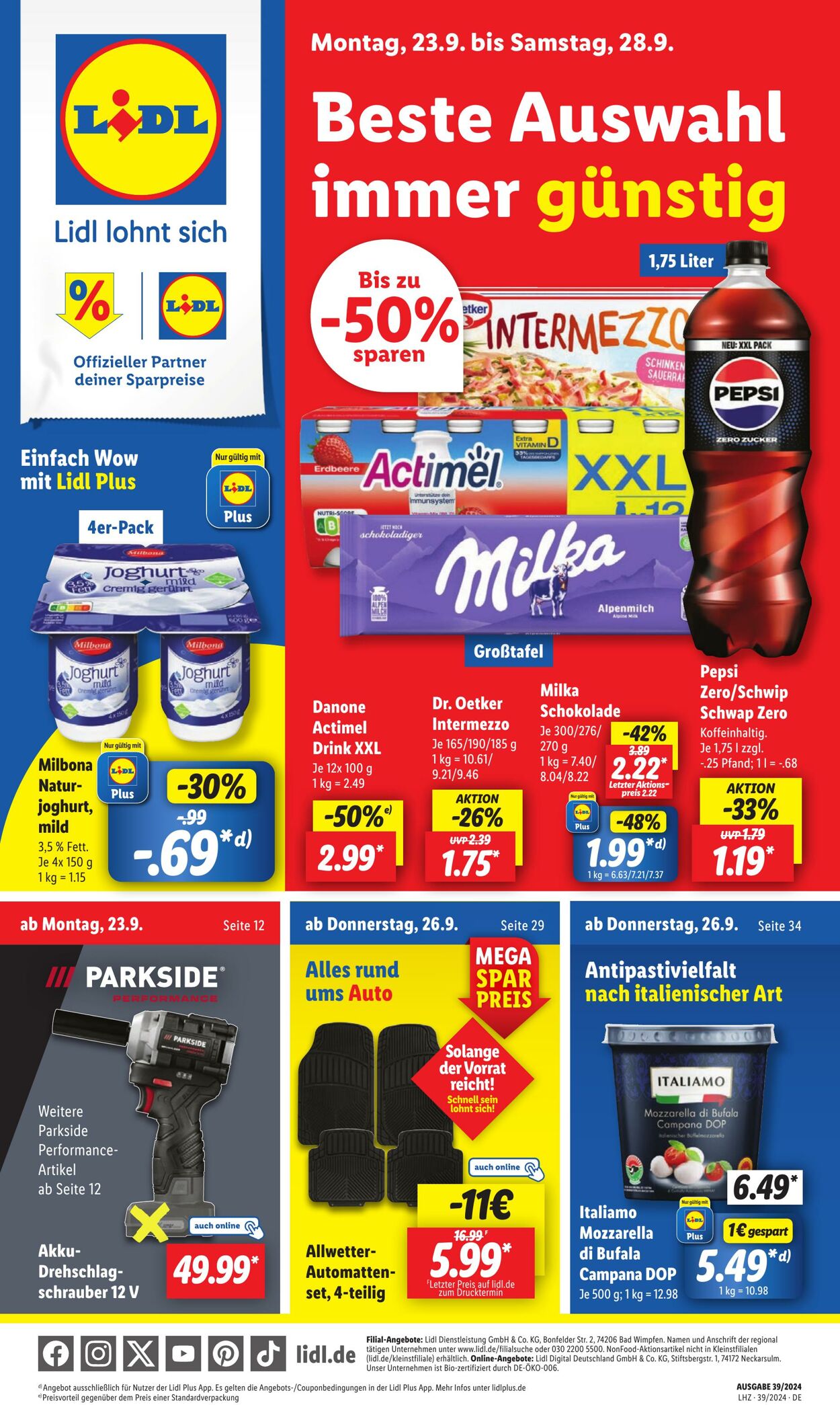 Prospekt Lidl 23.09.2024 - 28.09.2024