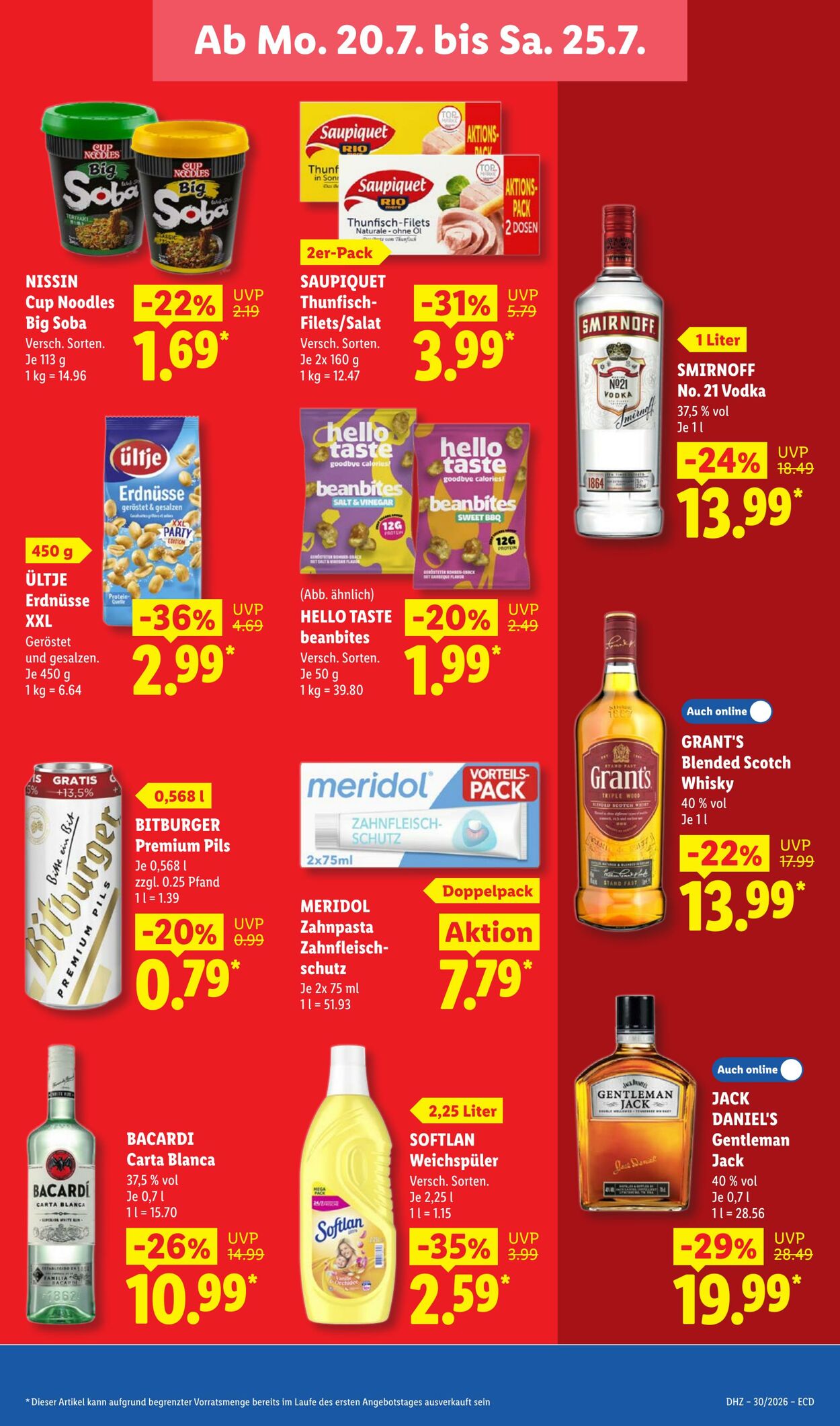 Prospekt Lidl 20.07.2026 - 25.07.2026