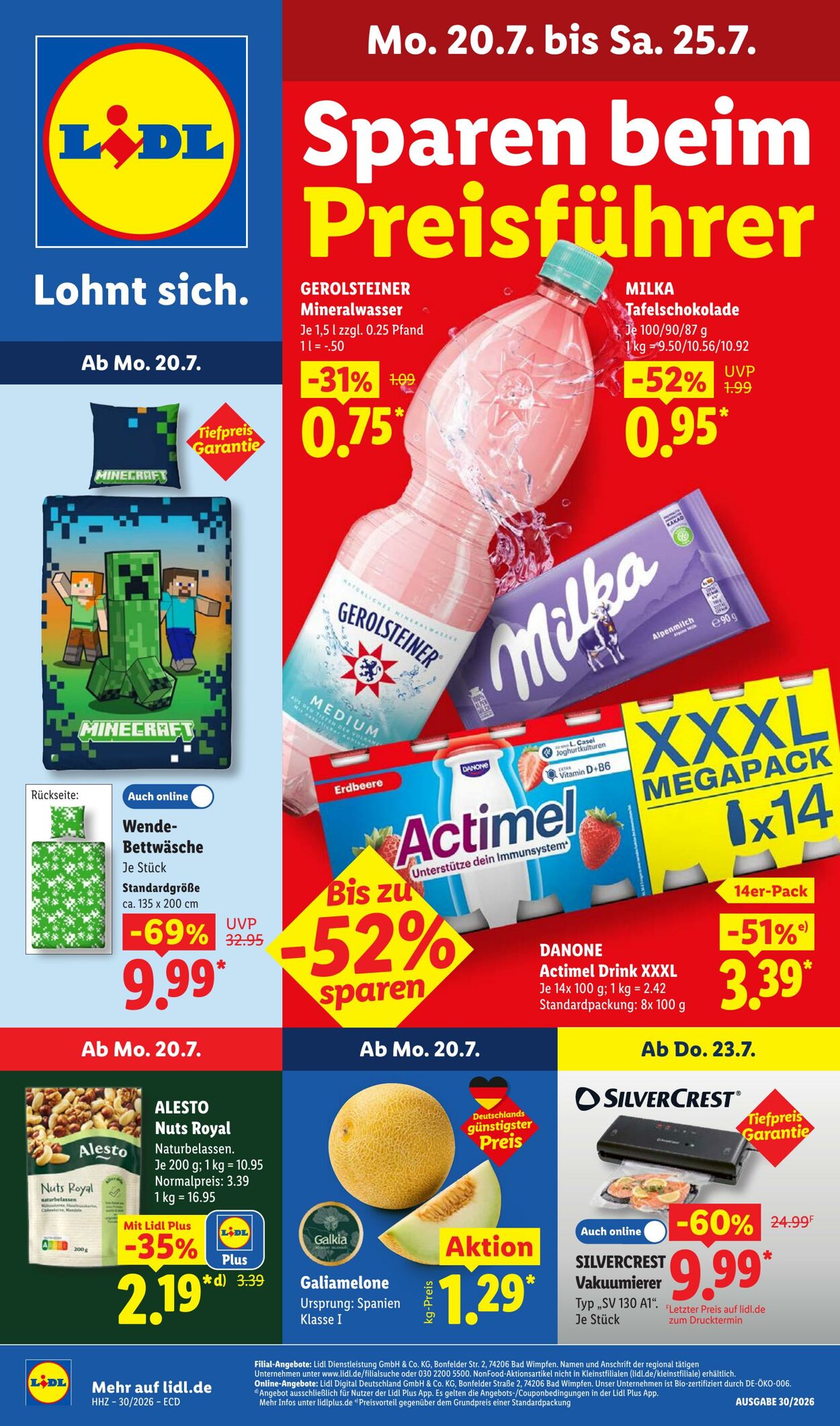 Prospekt Lidl 20.07.2026 - 25.07.2026