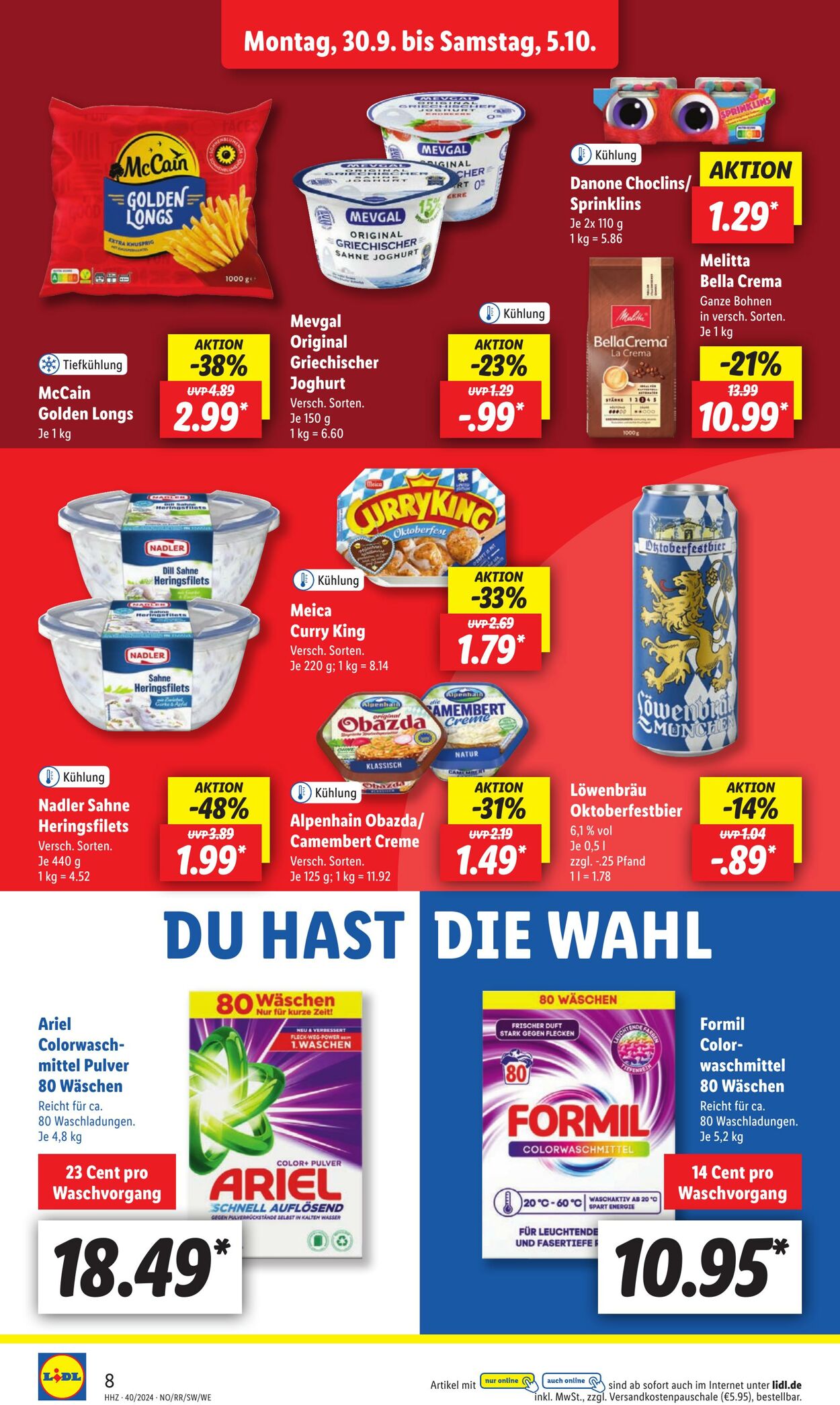 Prospekt Lidl 30.09.2024 - 05.10.2024