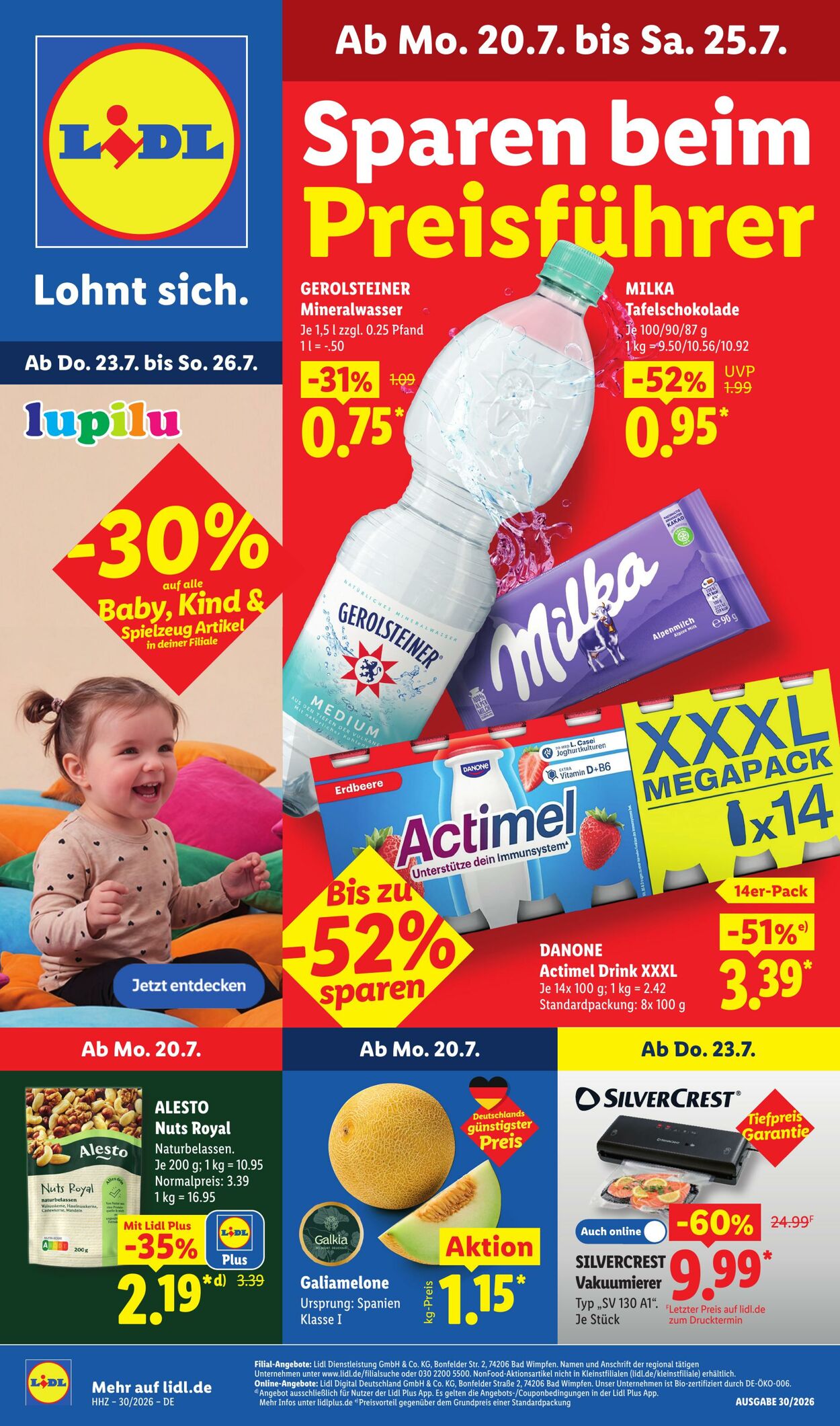 Prospekt Lidl 20.07.2026 - 25.07.2026