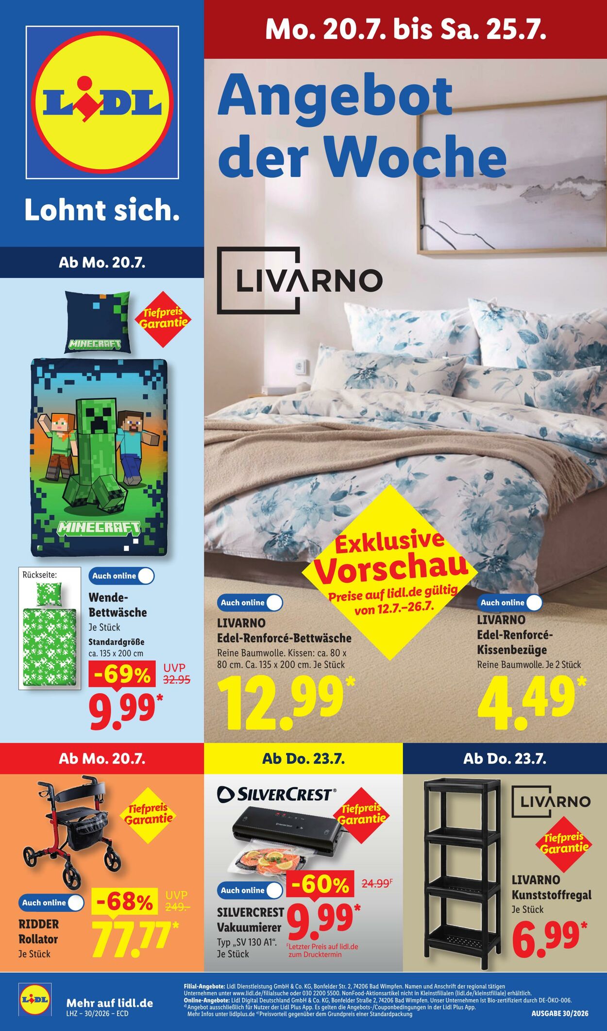 Prospekt Lidl - Aktionsprospekt 20 Jul, 2026 - 25 Jul, 2026