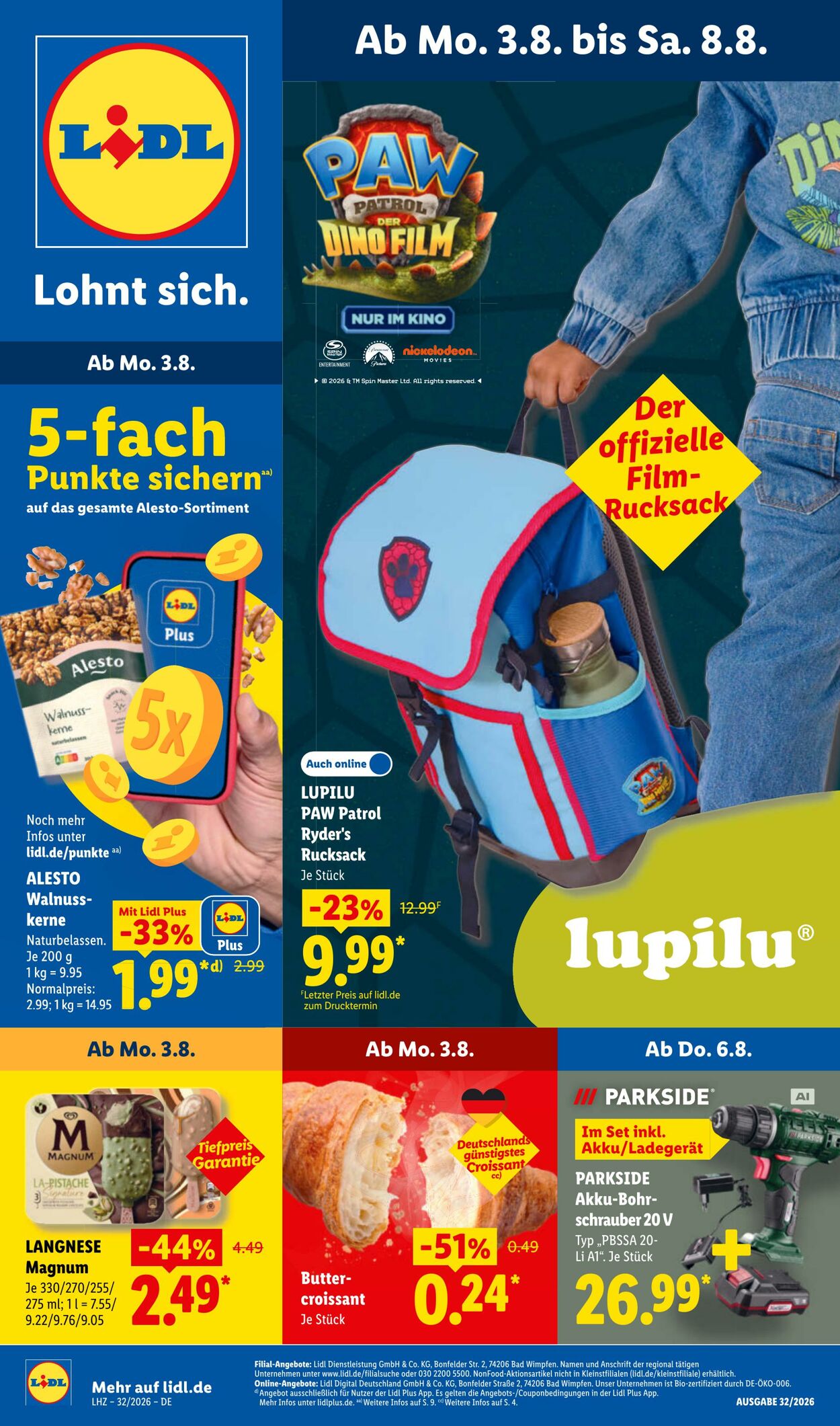 Prospekt Lidl 03.08.2026 - 08.08.2026