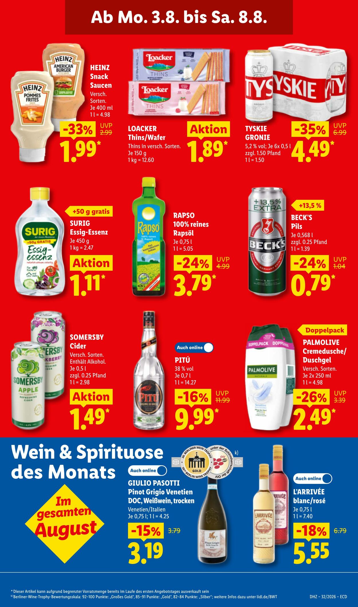 Prospekt Lidl 03.08.2026 - 08.08.2026