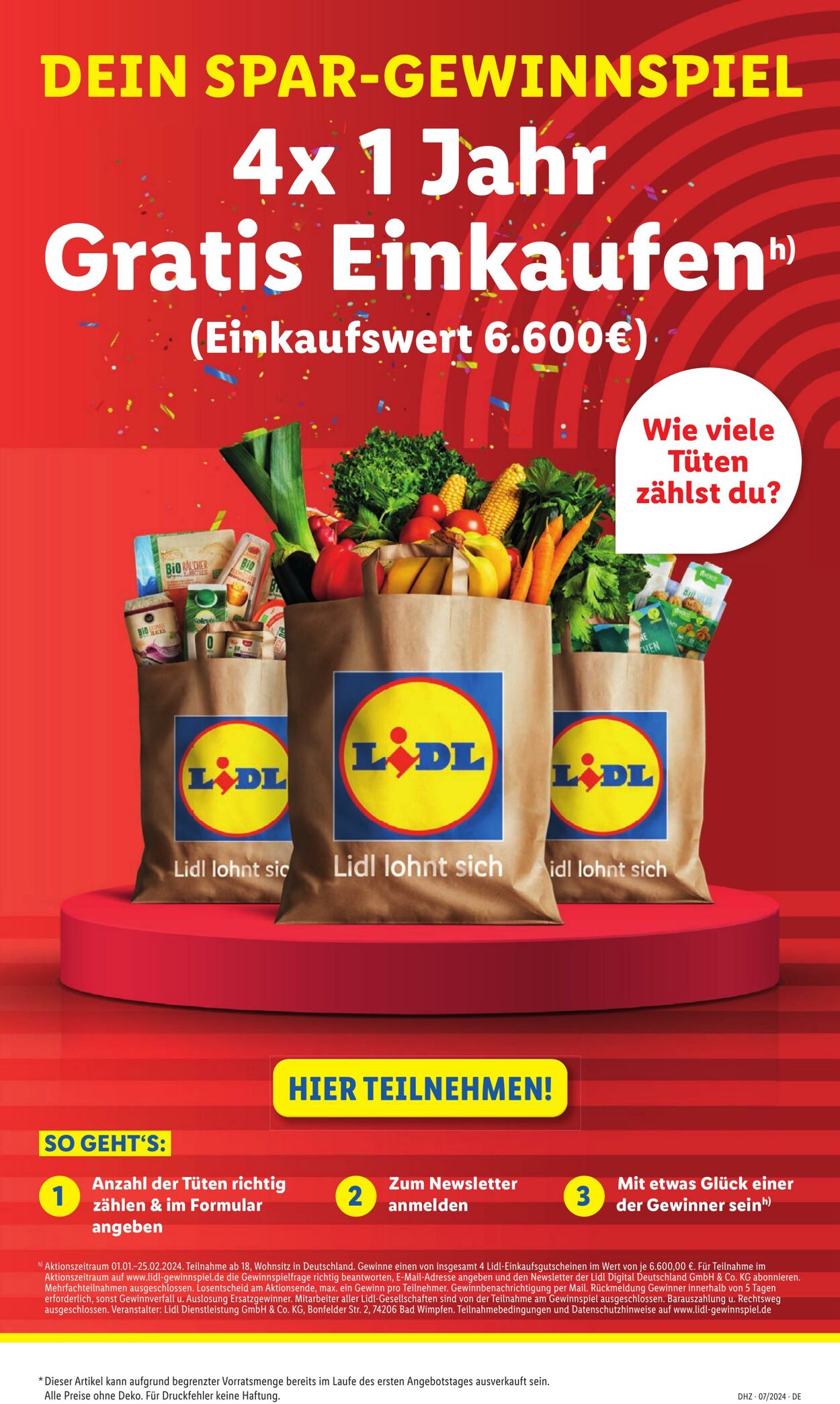 Prospekt Lidl 12.02.2024 - 17.02.2024