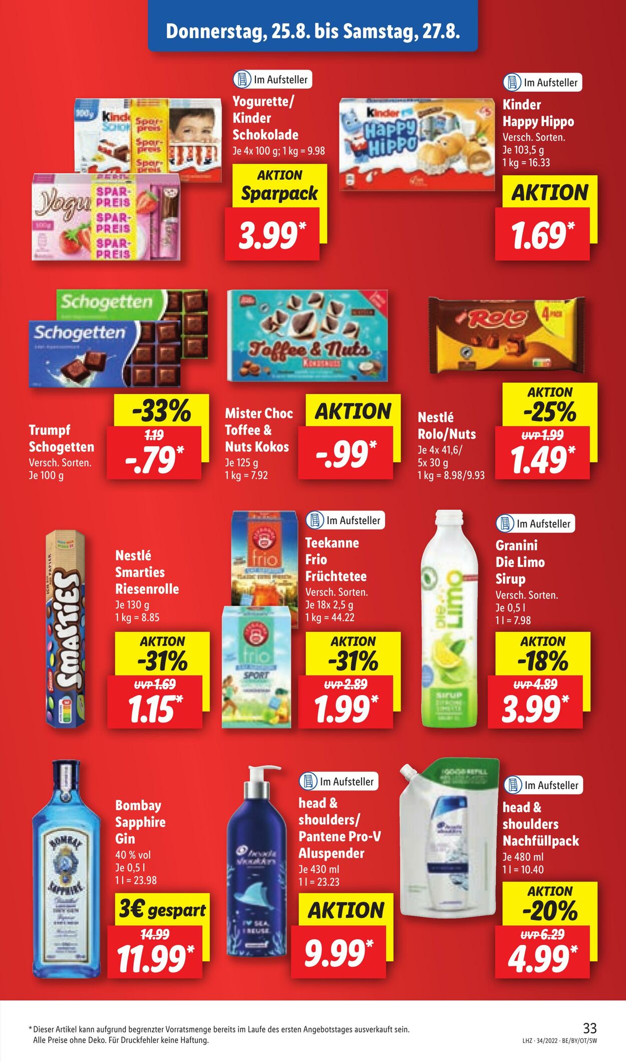 Prospekt Lidl 22.08.2022 - 27.08.2022