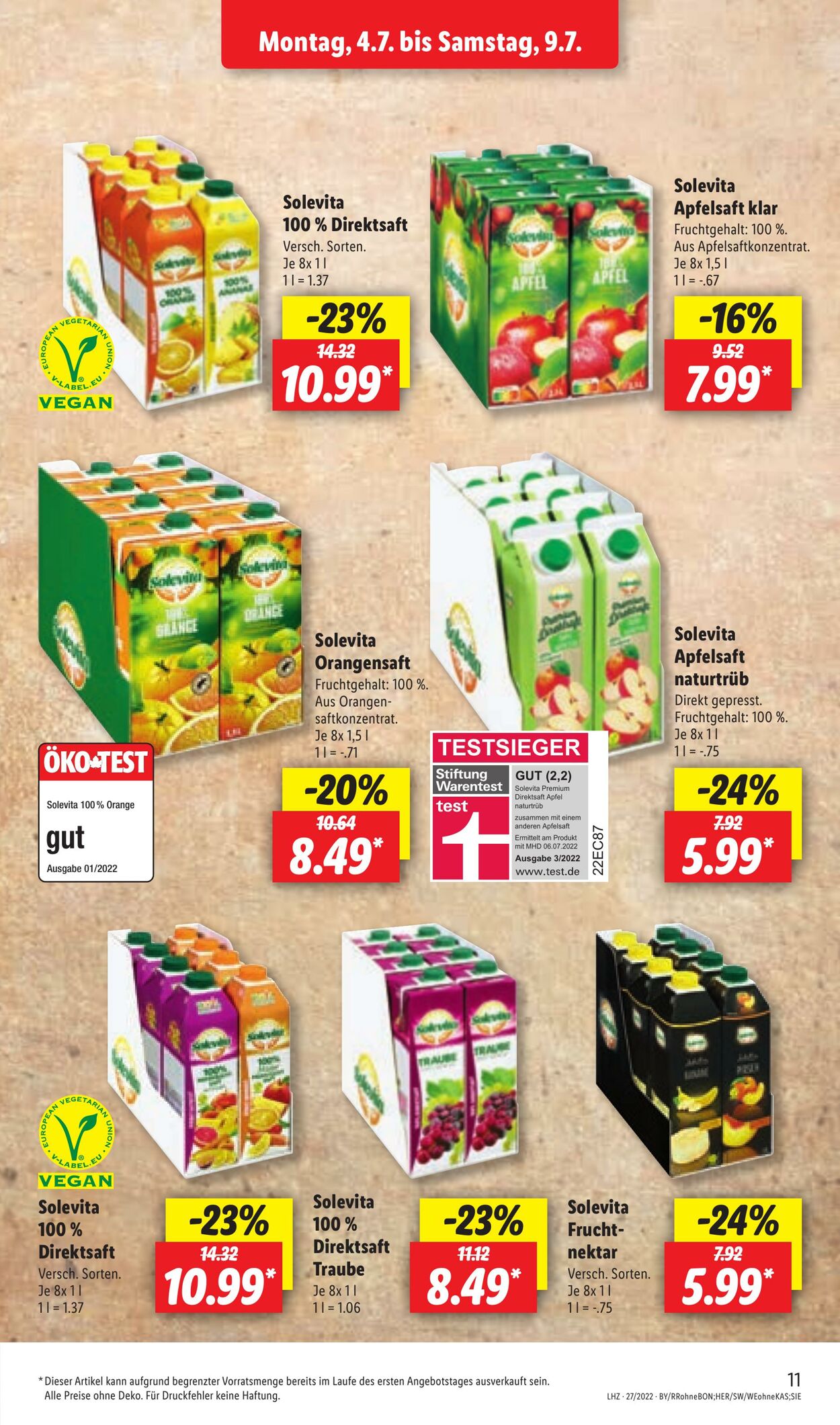 Prospekt Lidl 04.07.2022 - 09.07.2022