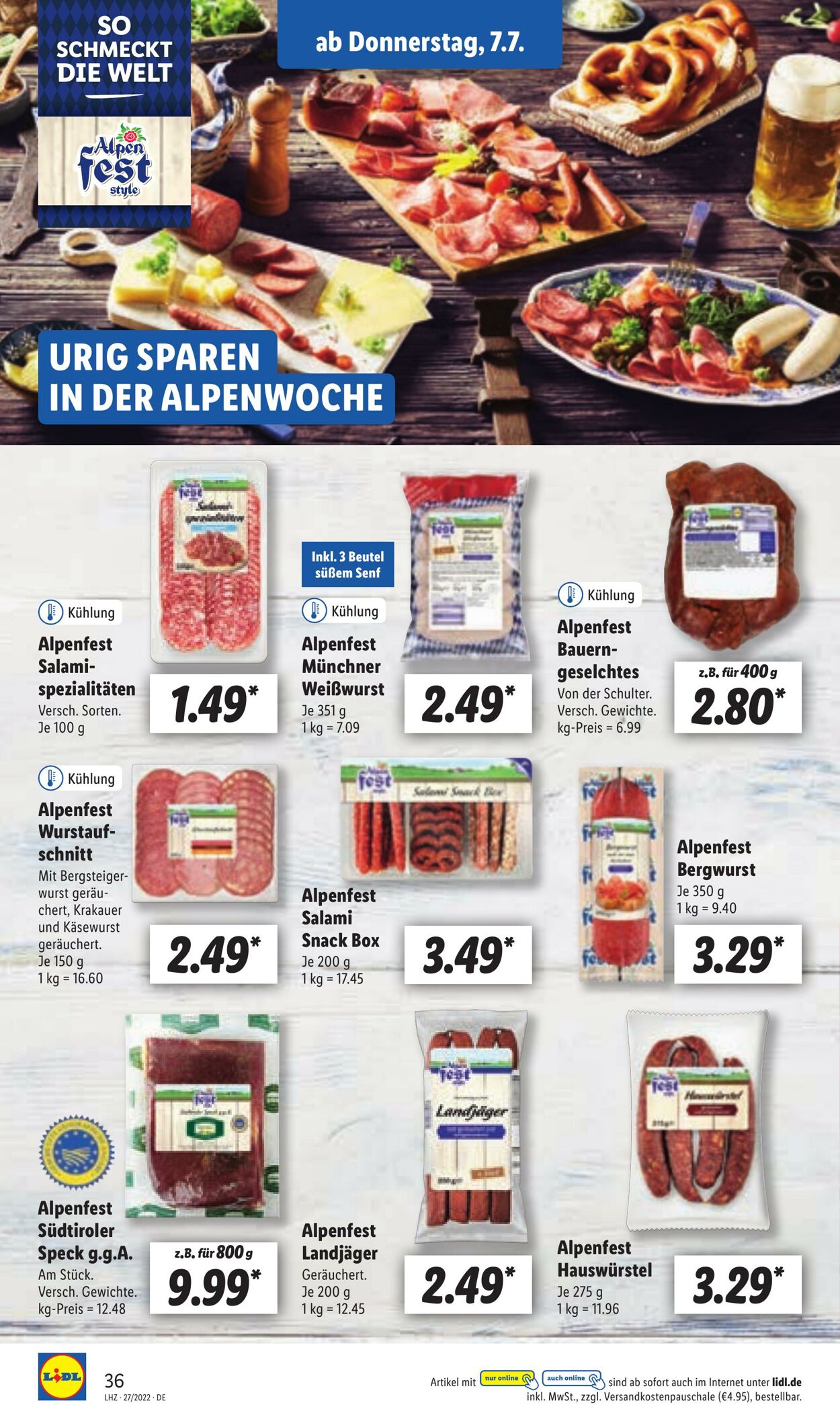 Prospekt Lidl 04.07.2022 - 09.07.2022