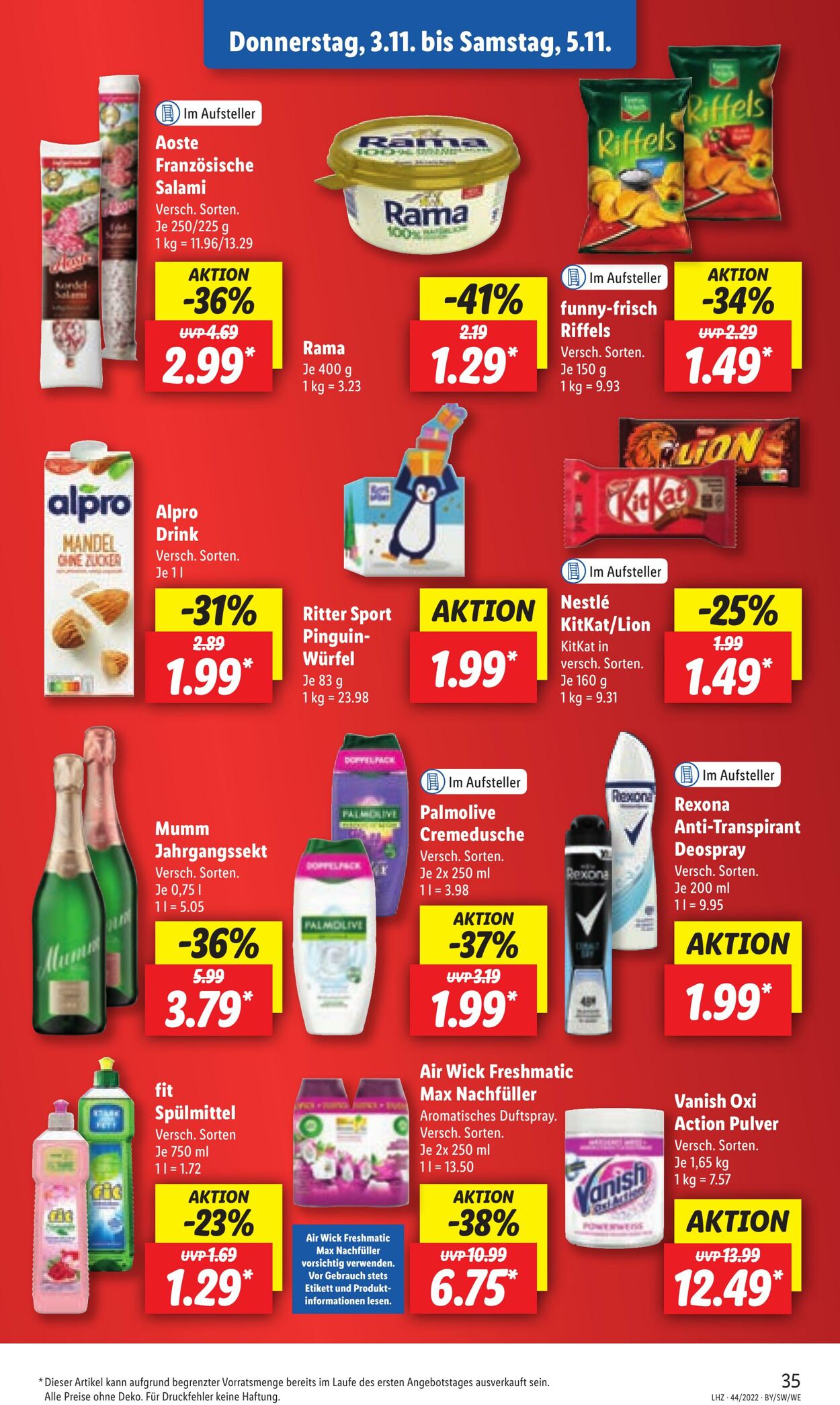 Prospekt Lidl 31.10.2022 - 05.11.2022