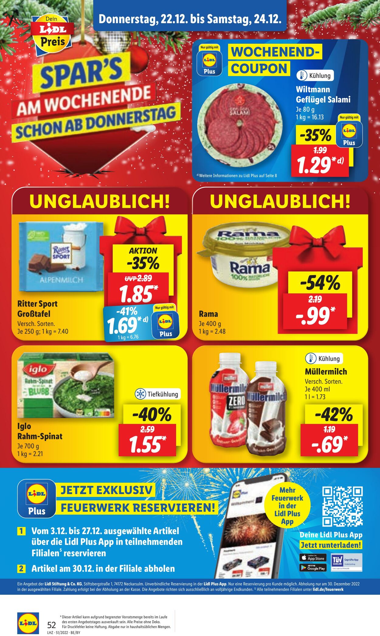 Prospekt Lidl 19.12.2022 - 24.12.2022