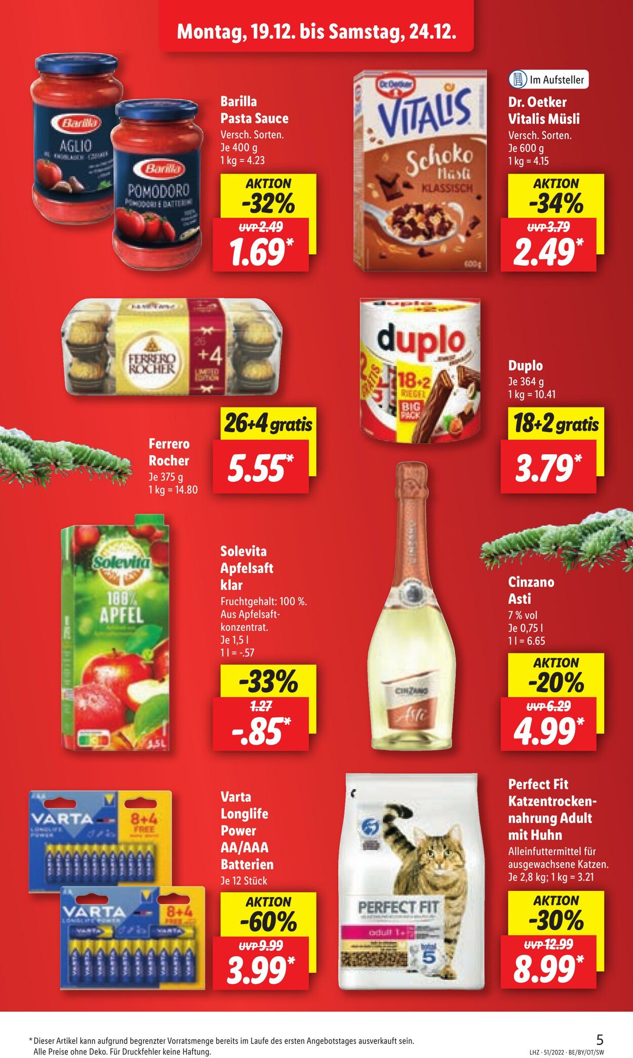 Prospekt Lidl 19.12.2022 - 24.12.2022