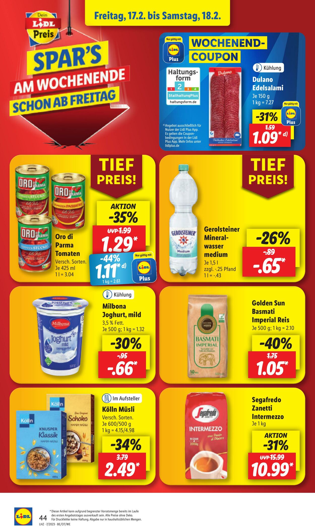 Prospekt Lidl 13.02.2023 - 18.02.2023