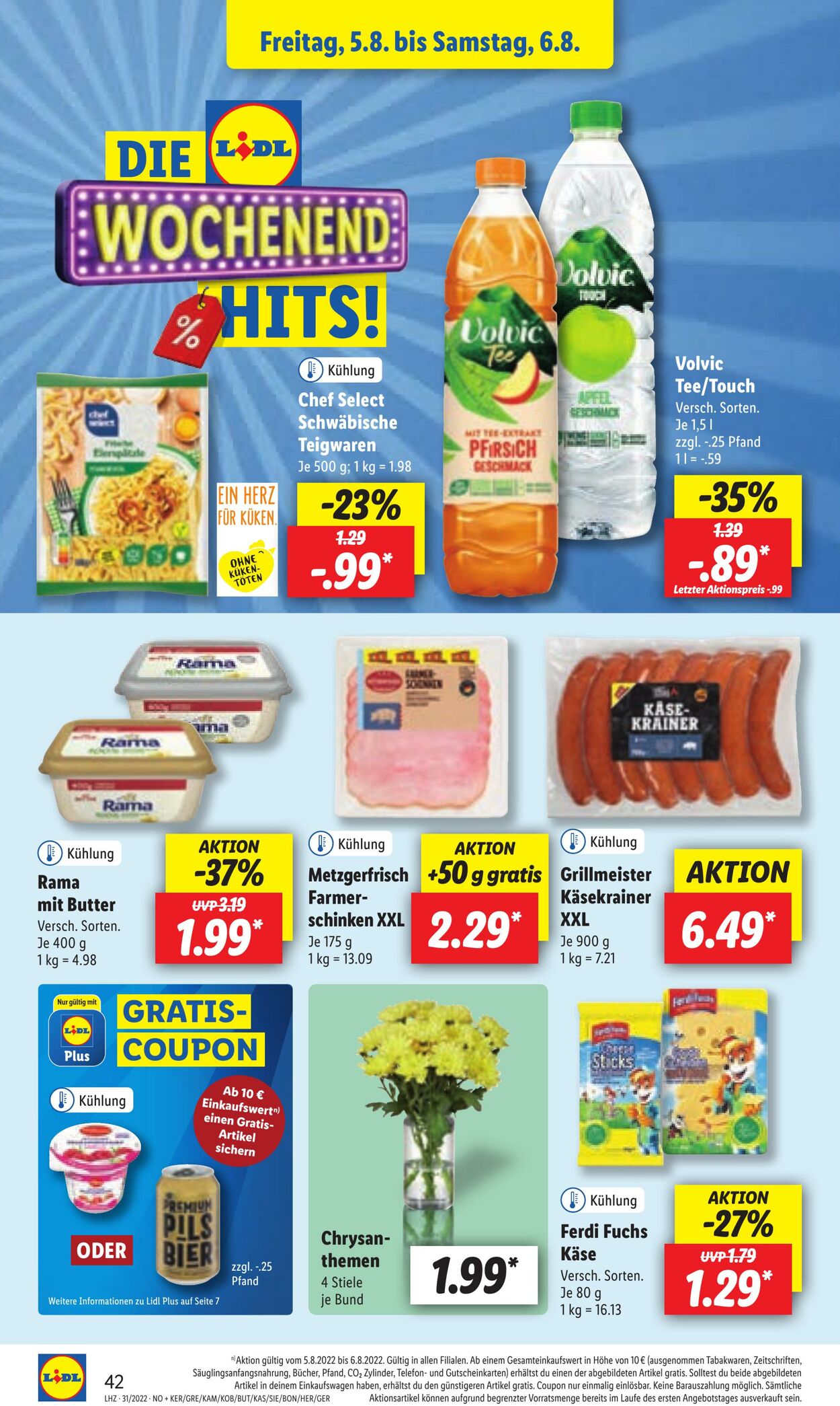 Prospekt Lidl 01.08.2022 - 06.08.2022