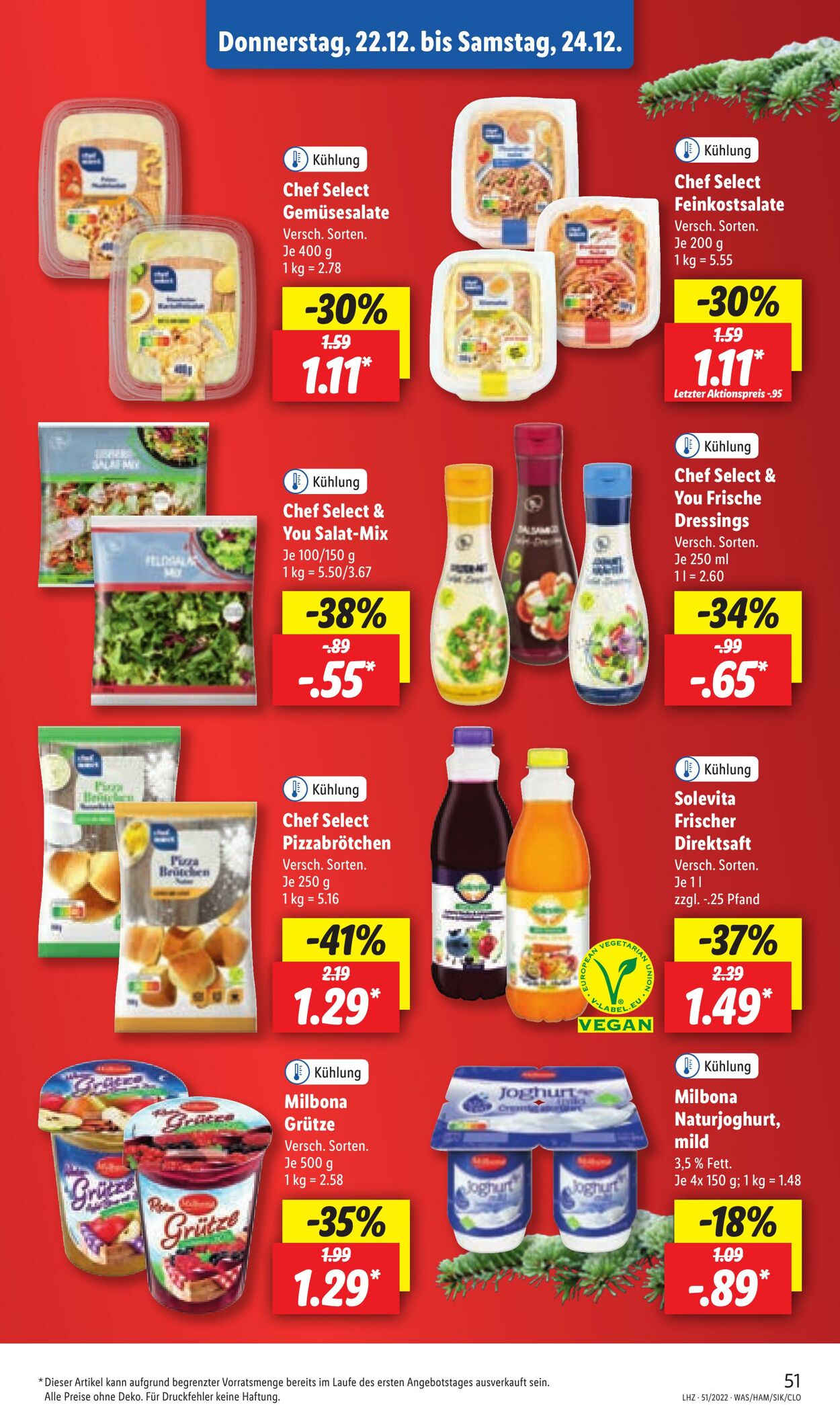 Prospekt Lidl 19.12.2022 - 24.12.2022