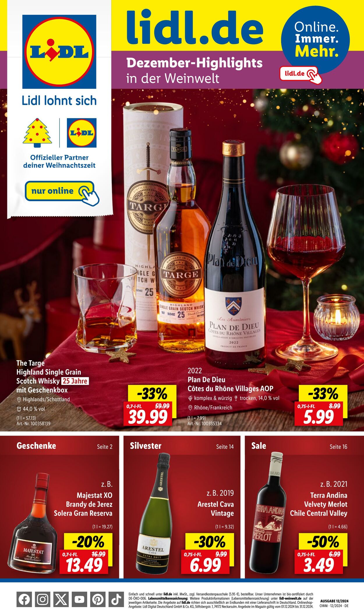 Prospekt Lidl - Highlights in der Weinwelt 1 Dez, 2024 - 31 Dez, 2024