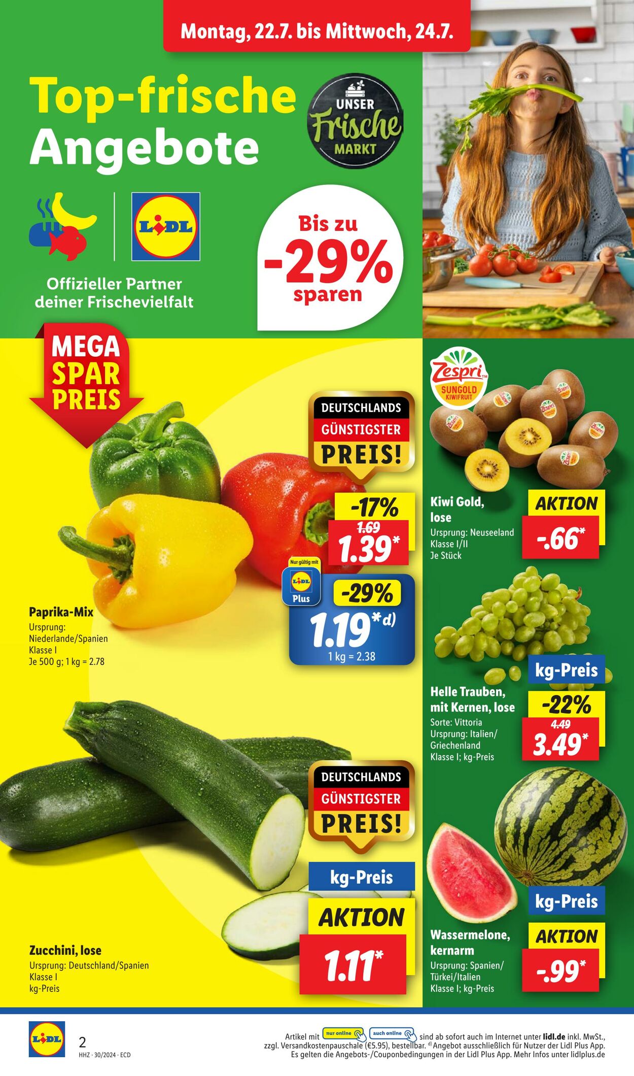 Prospekt Lidl 22.07.2024 - 27.07.2024