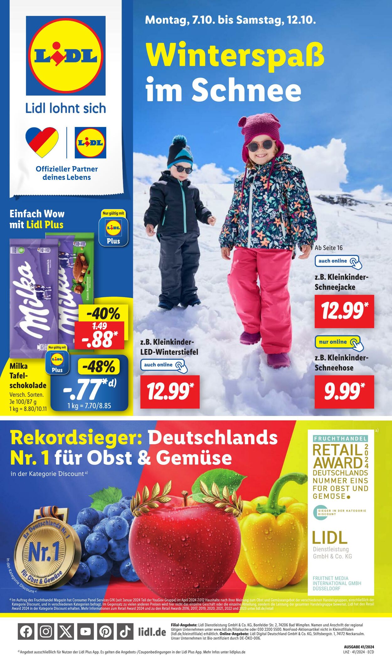 Prospekt Lidl - Lidl 6 Okt, 2024 - 12 Okt, 2024